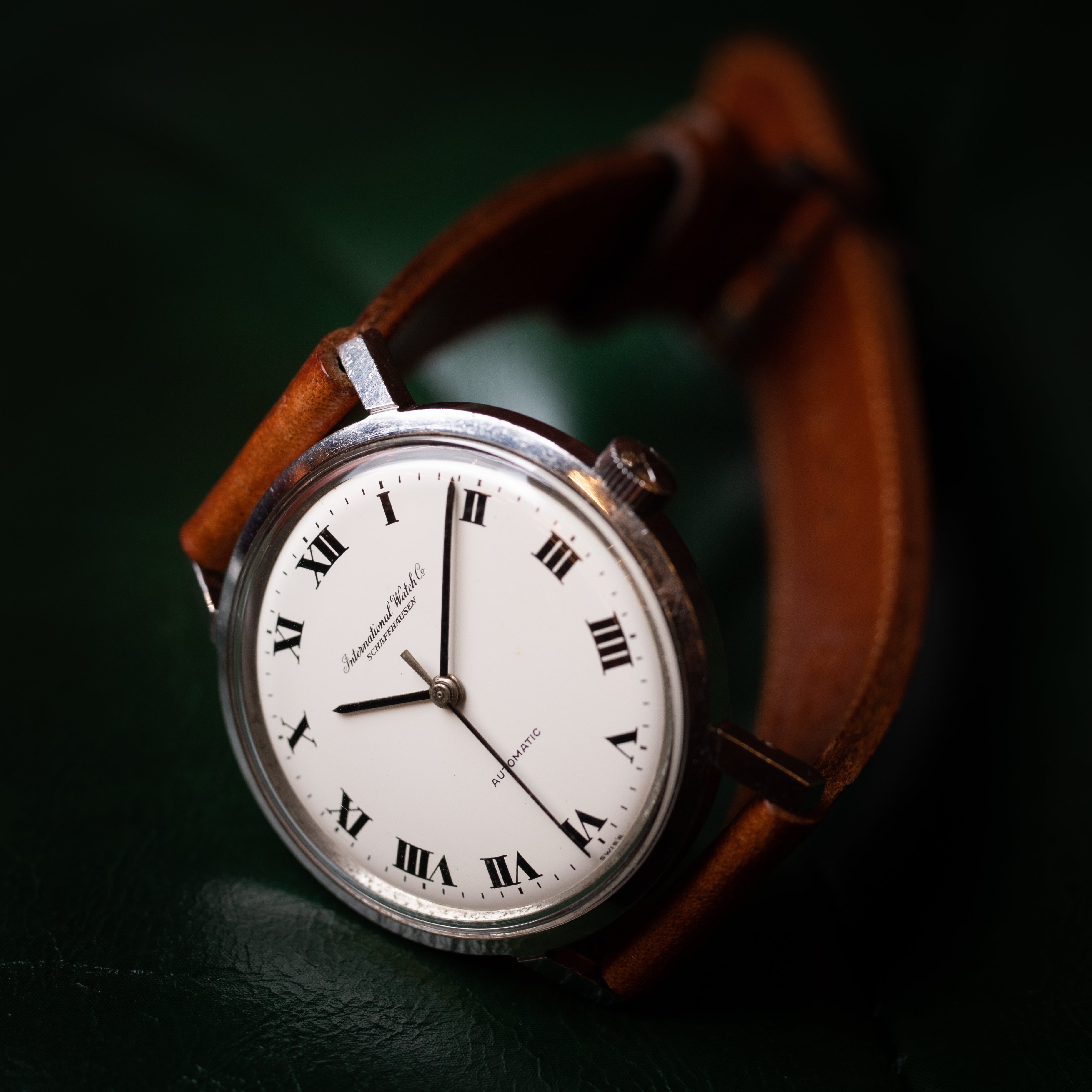 IWC ラウンド 1971年製 オートマチック Cal.854B ホワイトローマン ノンデイト