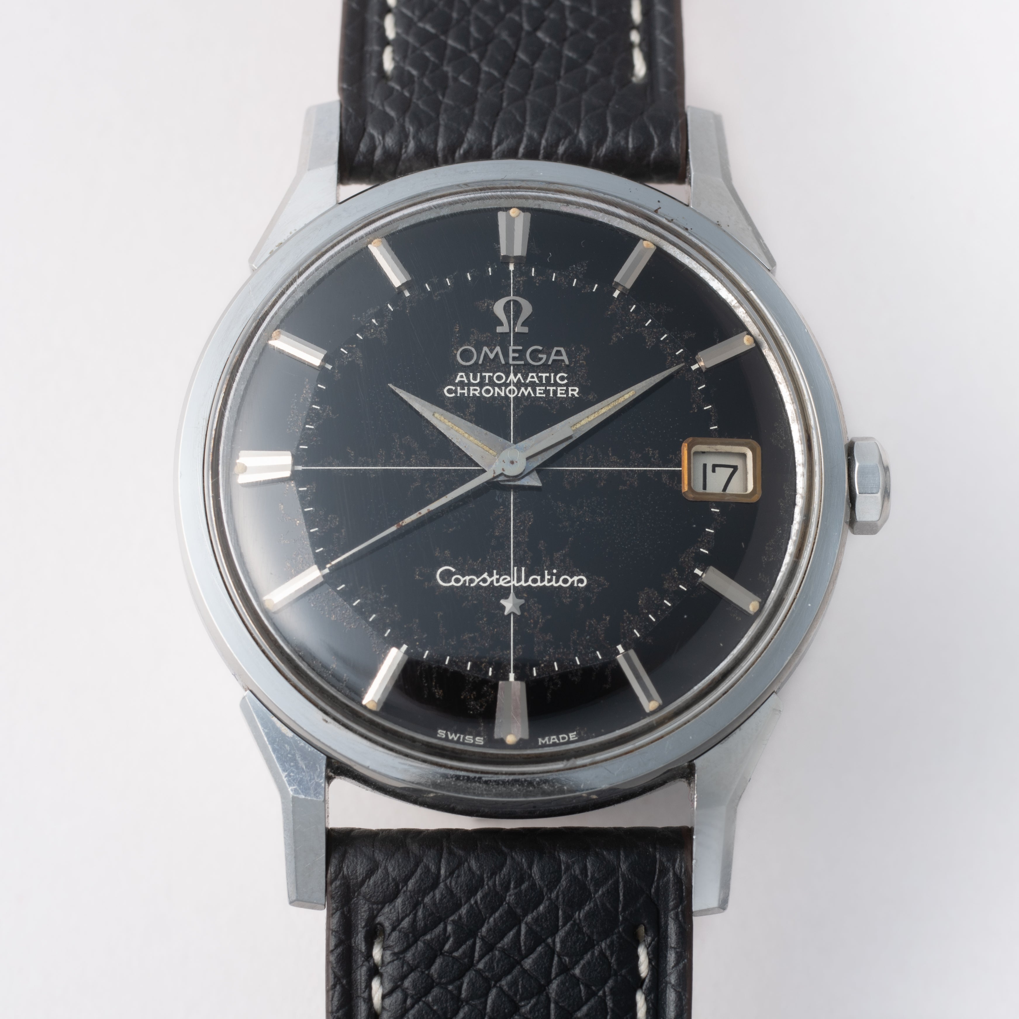 オメガ コンステレーション12角 1962年製 ブラックミラーダイヤル 純正尾錠 自動巻きクロノメーター