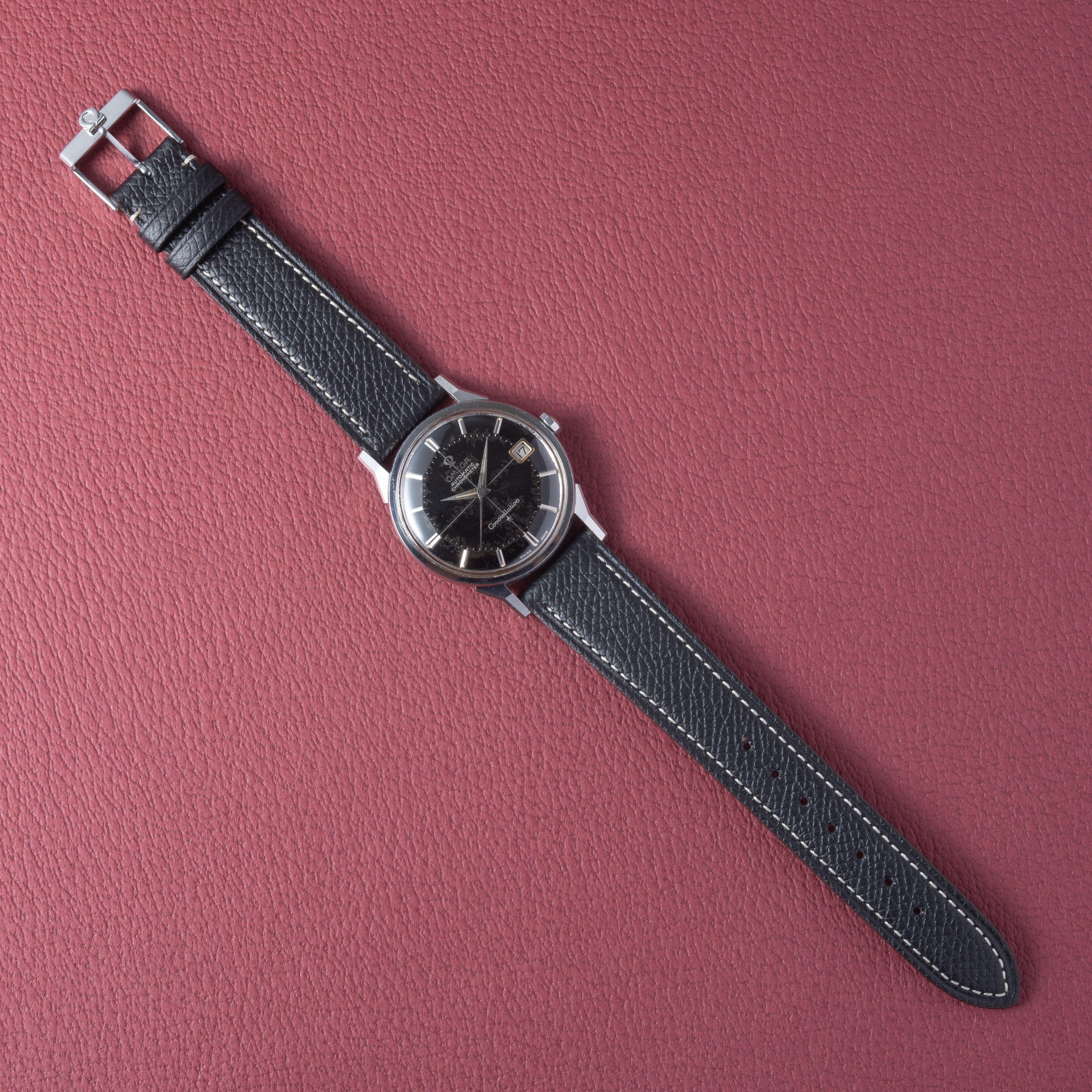 オメガ コンステレーション12角 1962年製 ブラックミラーダイヤル 純正尾錠 自動巻きクロノメーター