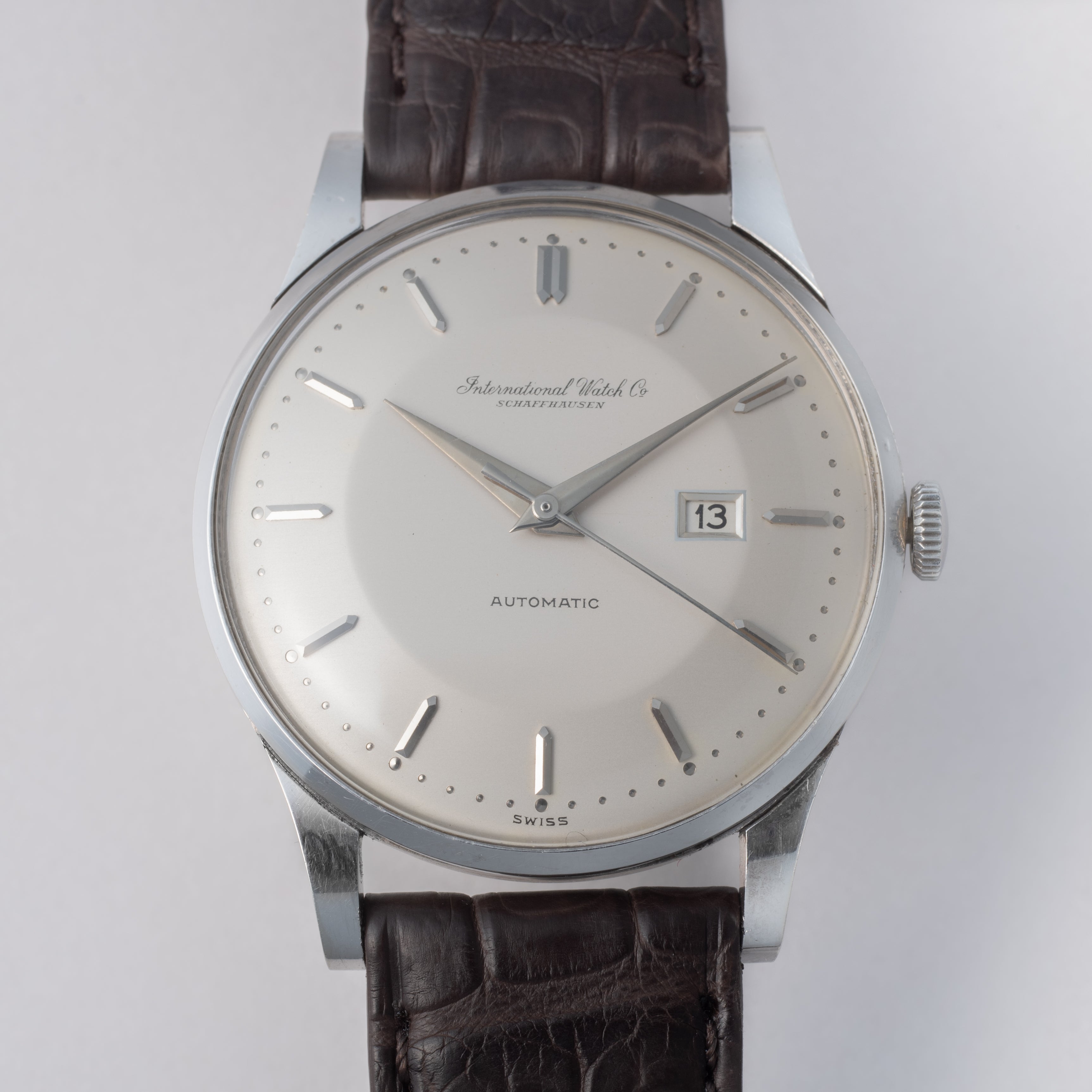 IWC プラチナラウンドケース 1960年製/昭和35年製 寄り目 Cal.8531 砲弾インデックス Ref.140263