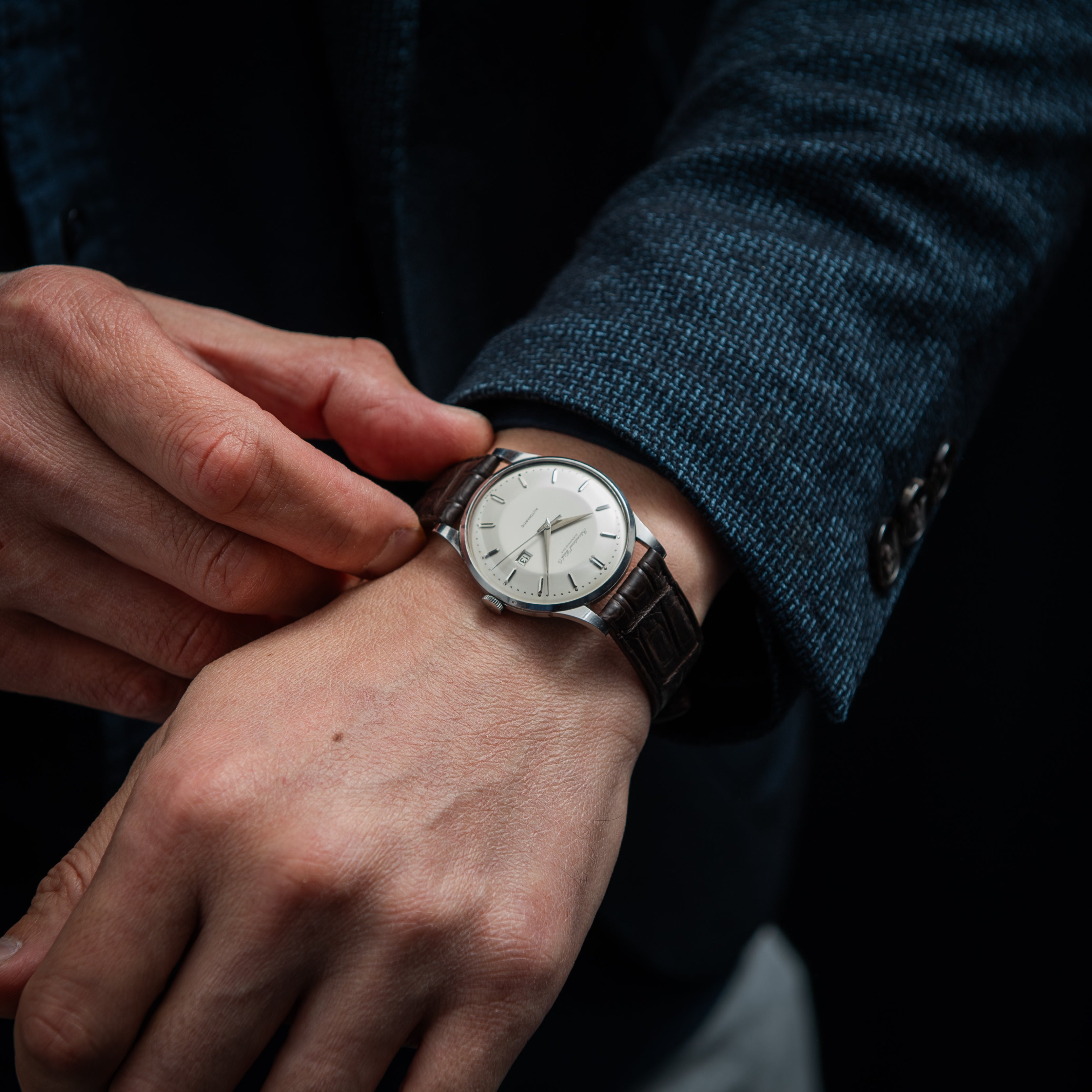 IWC プラチナラウンドケース 1960年製/昭和35年製 寄り目 Cal.8531 砲弾インデックス Ref.140263