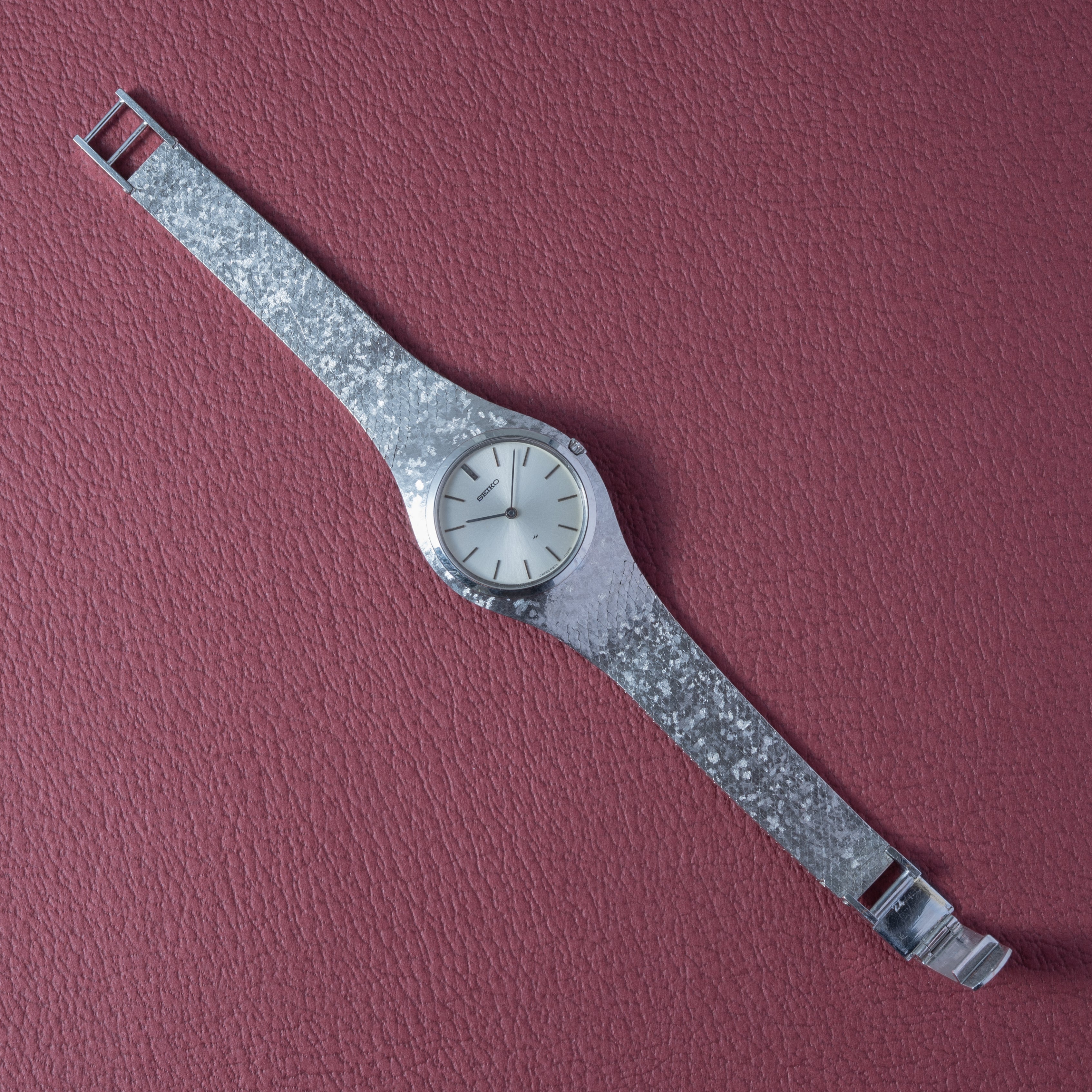 SEIKO 1974年製 18金無垢ホワイトゴールドレディースウオッチ 手巻き