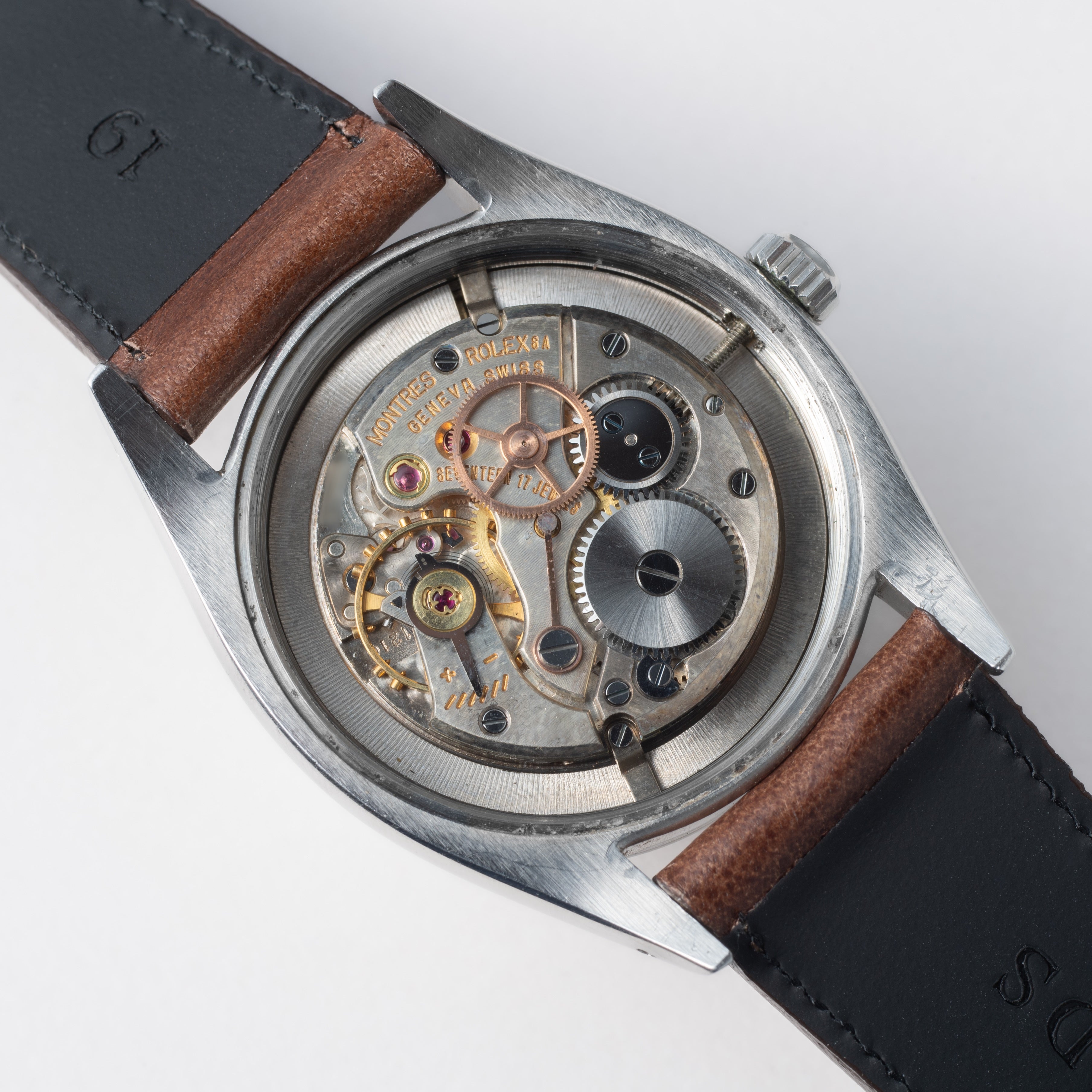 ロレックス 1954年製 Ref.6494 オイスターデイト 手巻き 赤黒カレンダー ギョーシェダイヤル