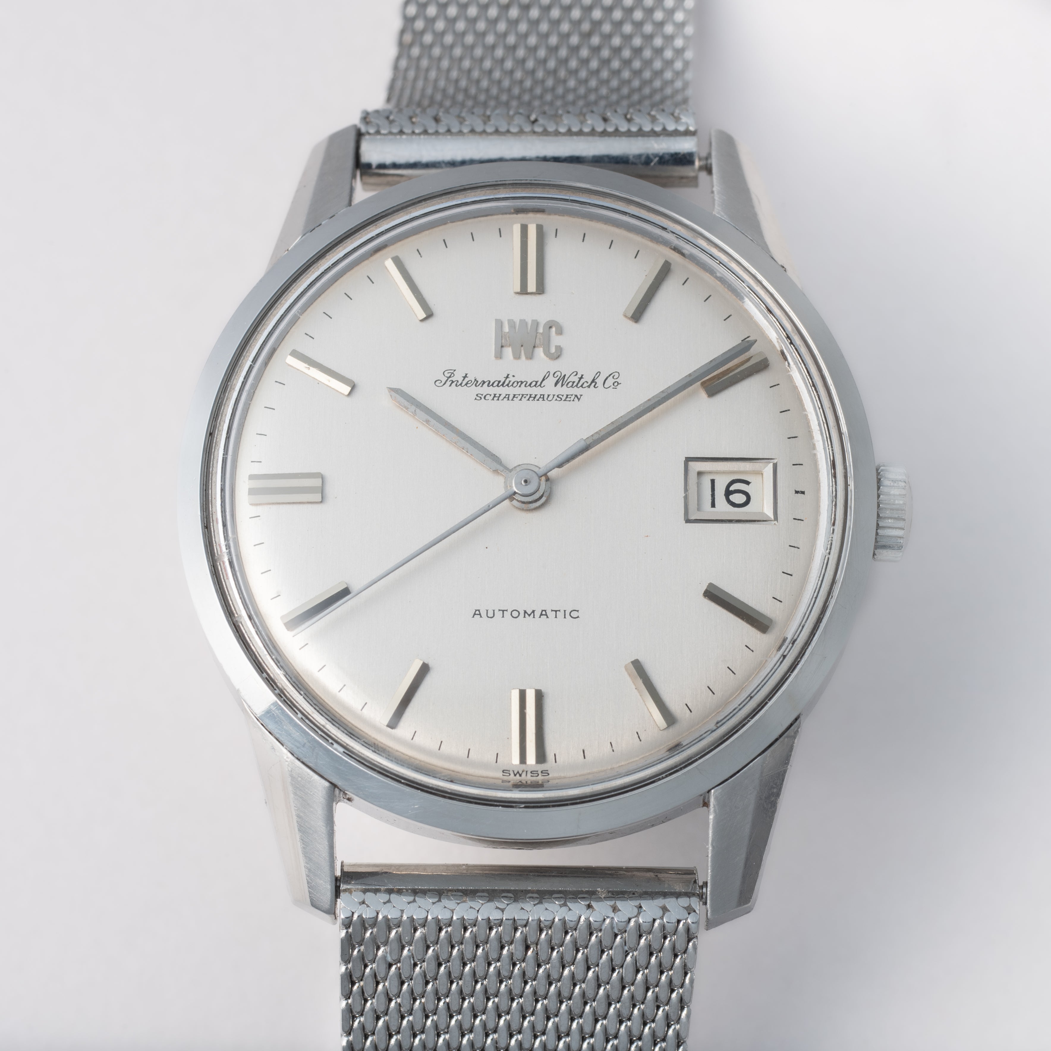 IWC ラウンドケース 1970年製(昭和45年製） Ref.R810A 純正メッシュブレス ペラトン式自動巻Cal.8541B