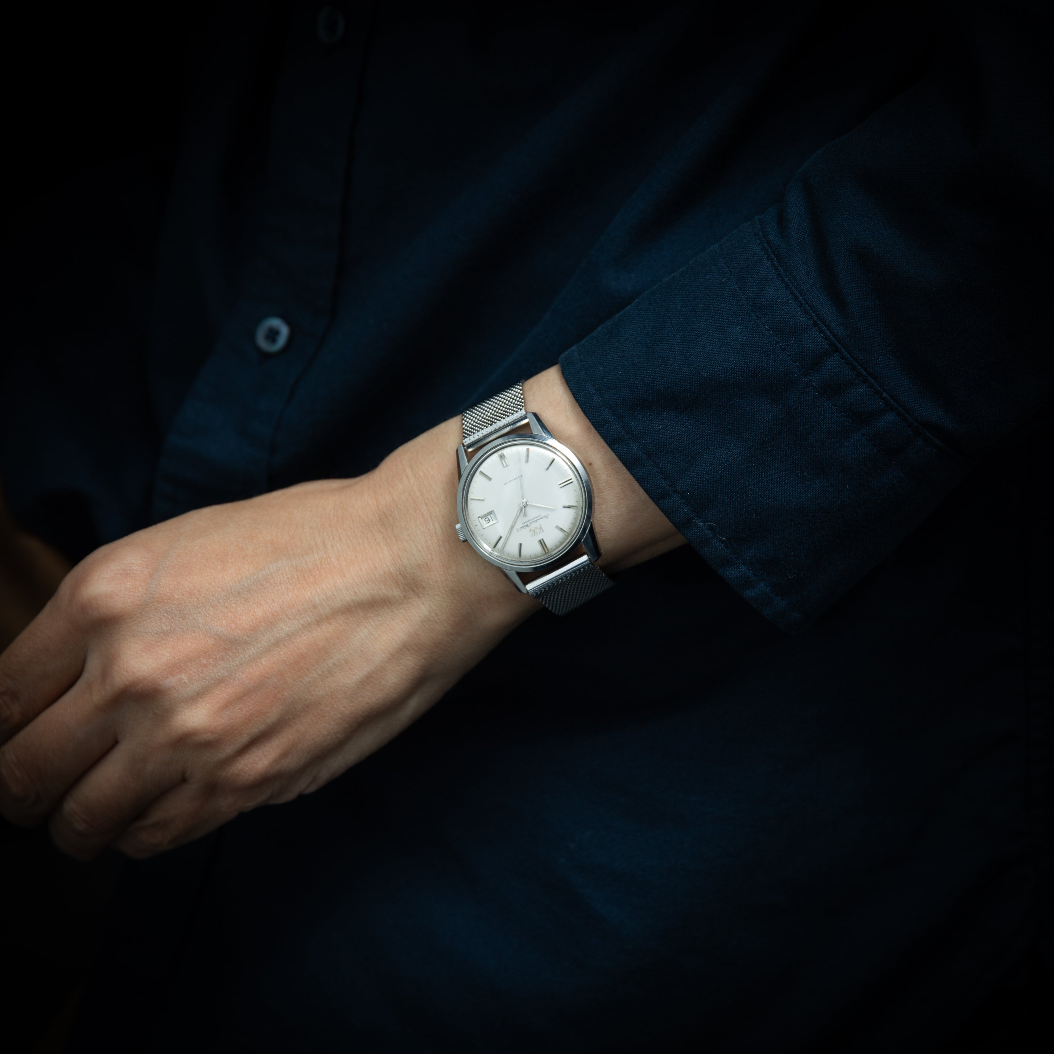 IWC ラウンドケース 1970年製(昭和45年製） Ref.R810A 純正メッシュブレス ペラトン式自動巻Cal.8541B