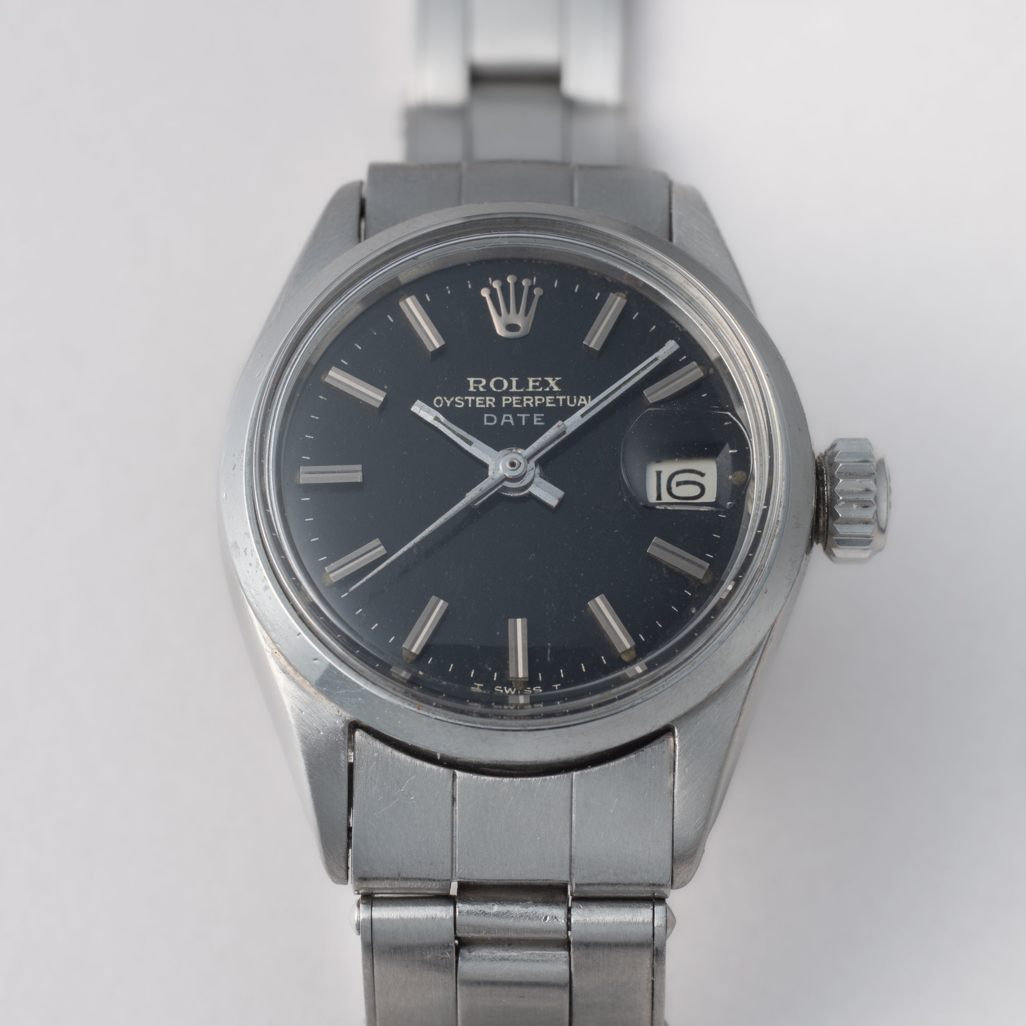 ロレックス レディース 1967年製 Ref.6516 オイスターパーペチュアルデイト ブラックダイヤル