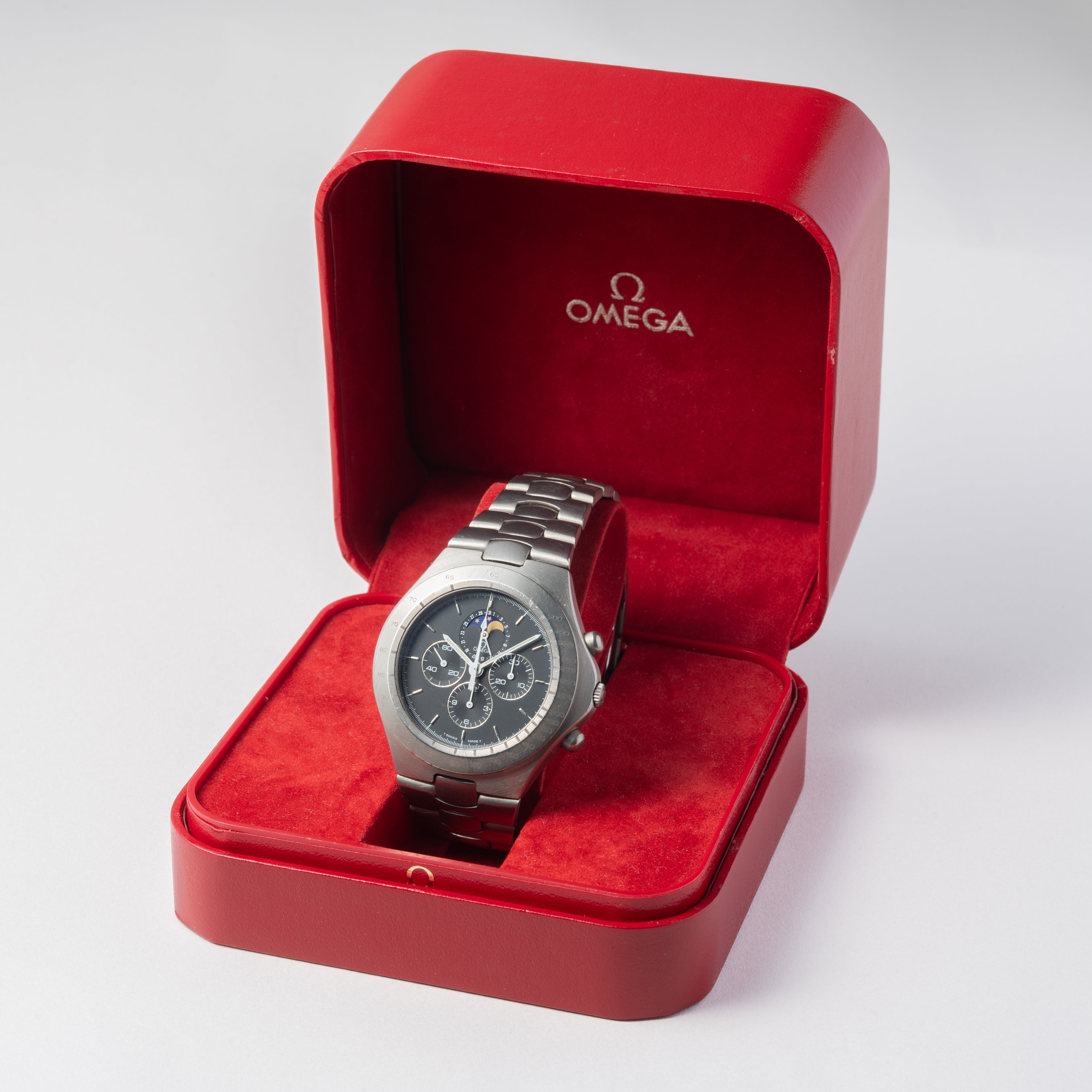 オメガ 1988年製 スピードマスター ムーンフェイズ 400本限定 チタンケース Cal.866 手巻き