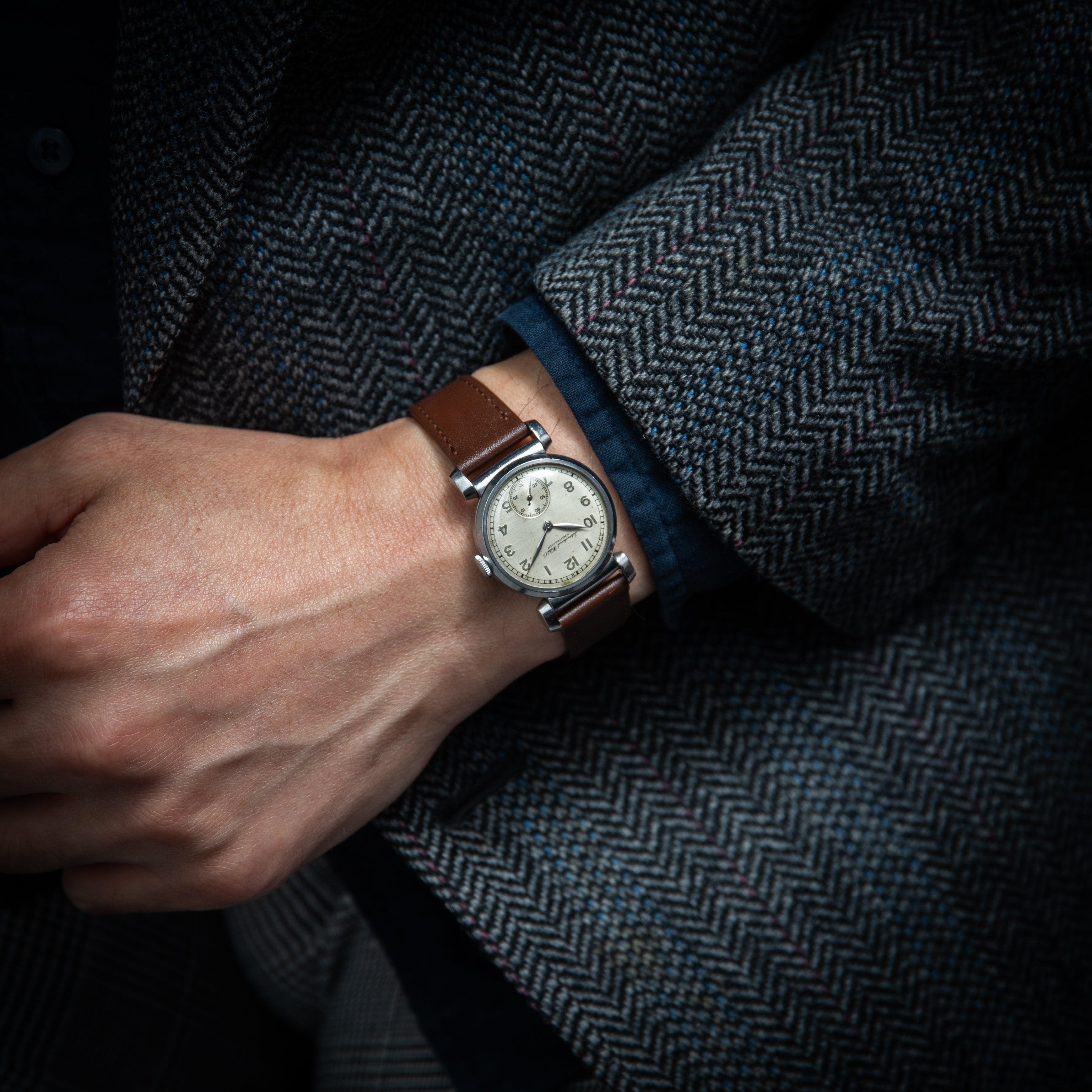 IWC 1938年製 フレキシブルラグ 手巻 Cal.83 ステイブライトケース オリジナルアラビアダイヤル