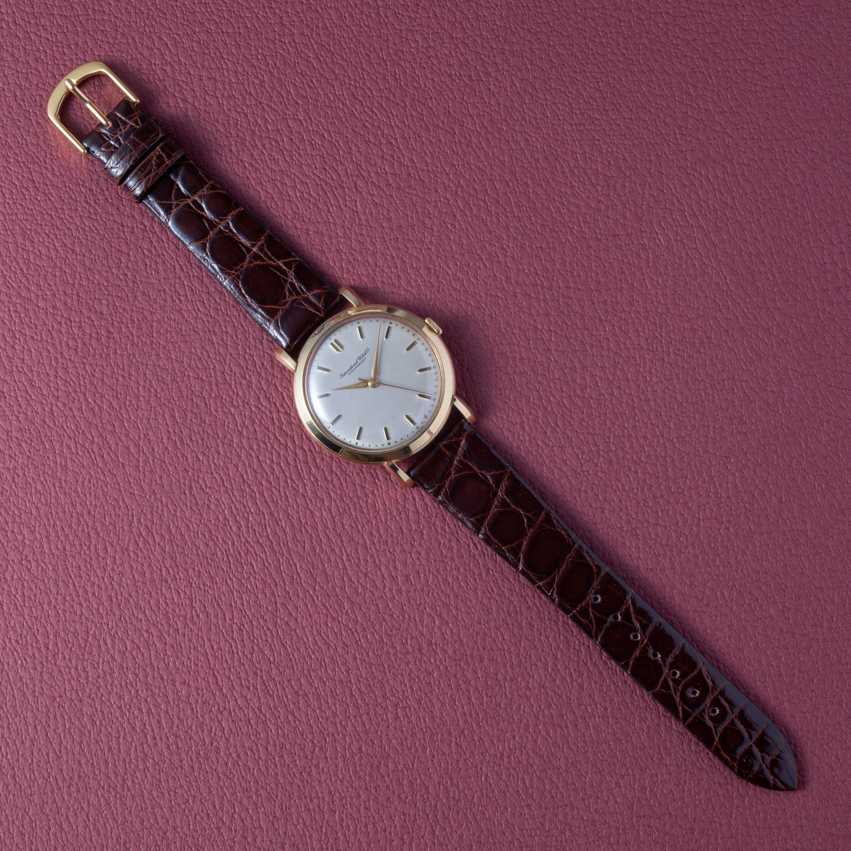 IWC ラウンドケース 18金無垢 手巻き 1955年製  Cal.89