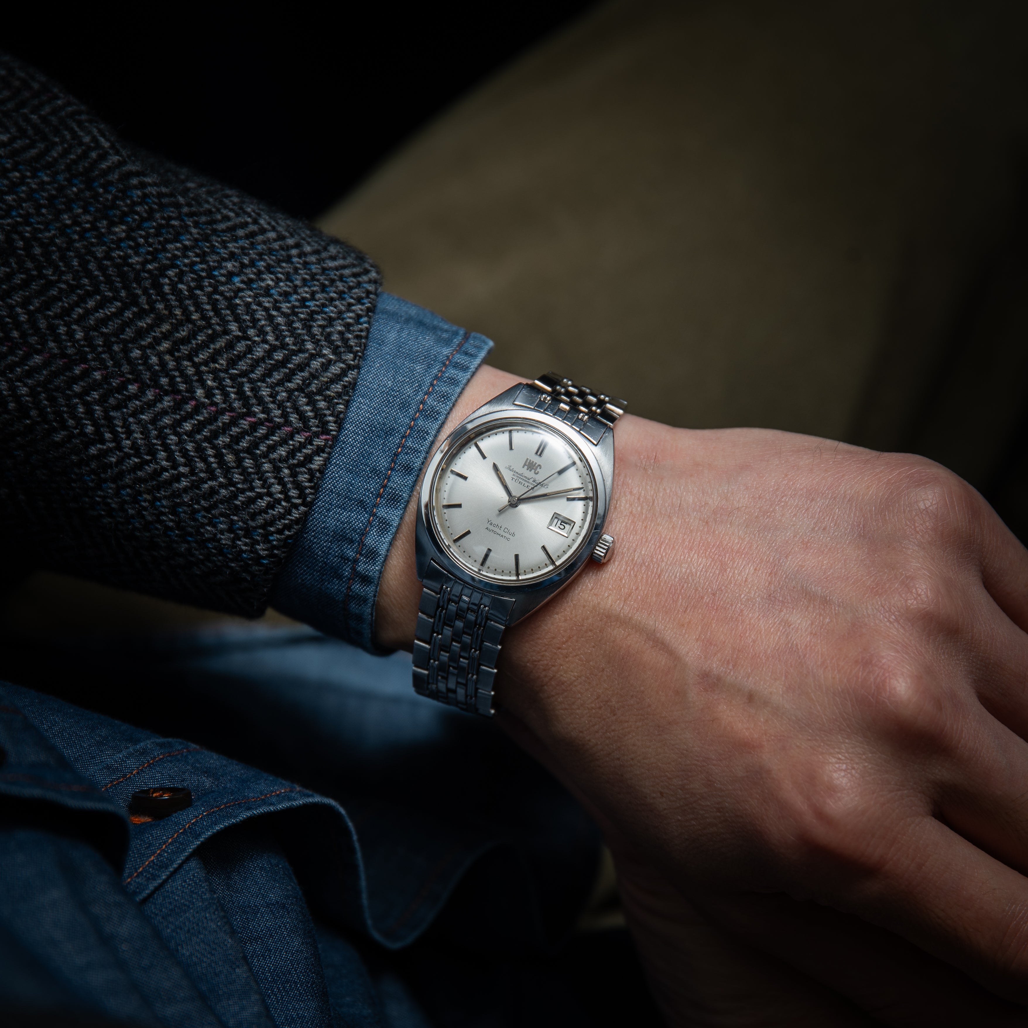 IWC	ヨットクラブ チューラーWネーム 1968年製 Ref.R811AD Cal.8541 純正ゲイフレアーブレス付き