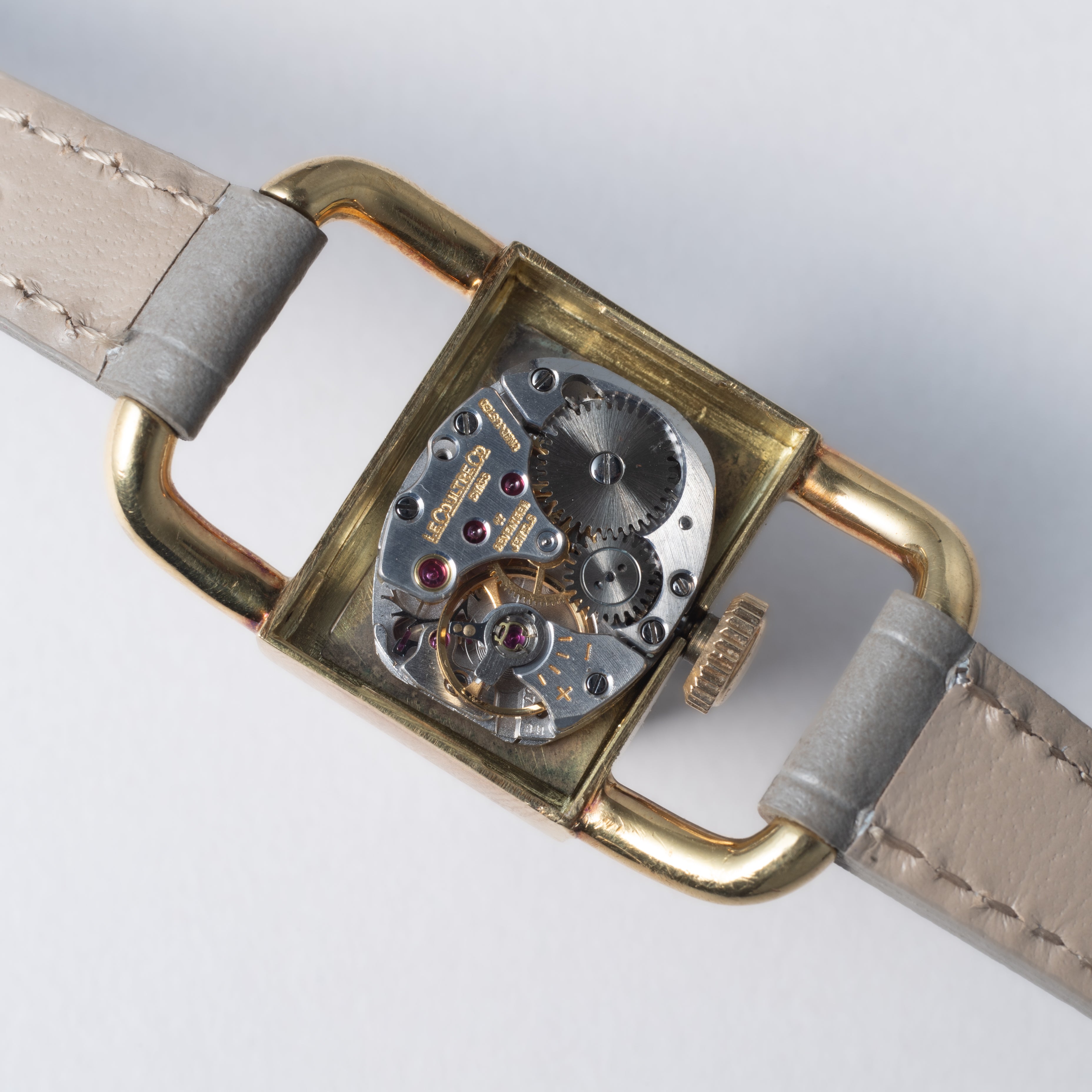 ジャガー・ルクルト 18金無垢レディースウォッチ エトリエ 1970年代製 ブラックダイヤル 手巻き