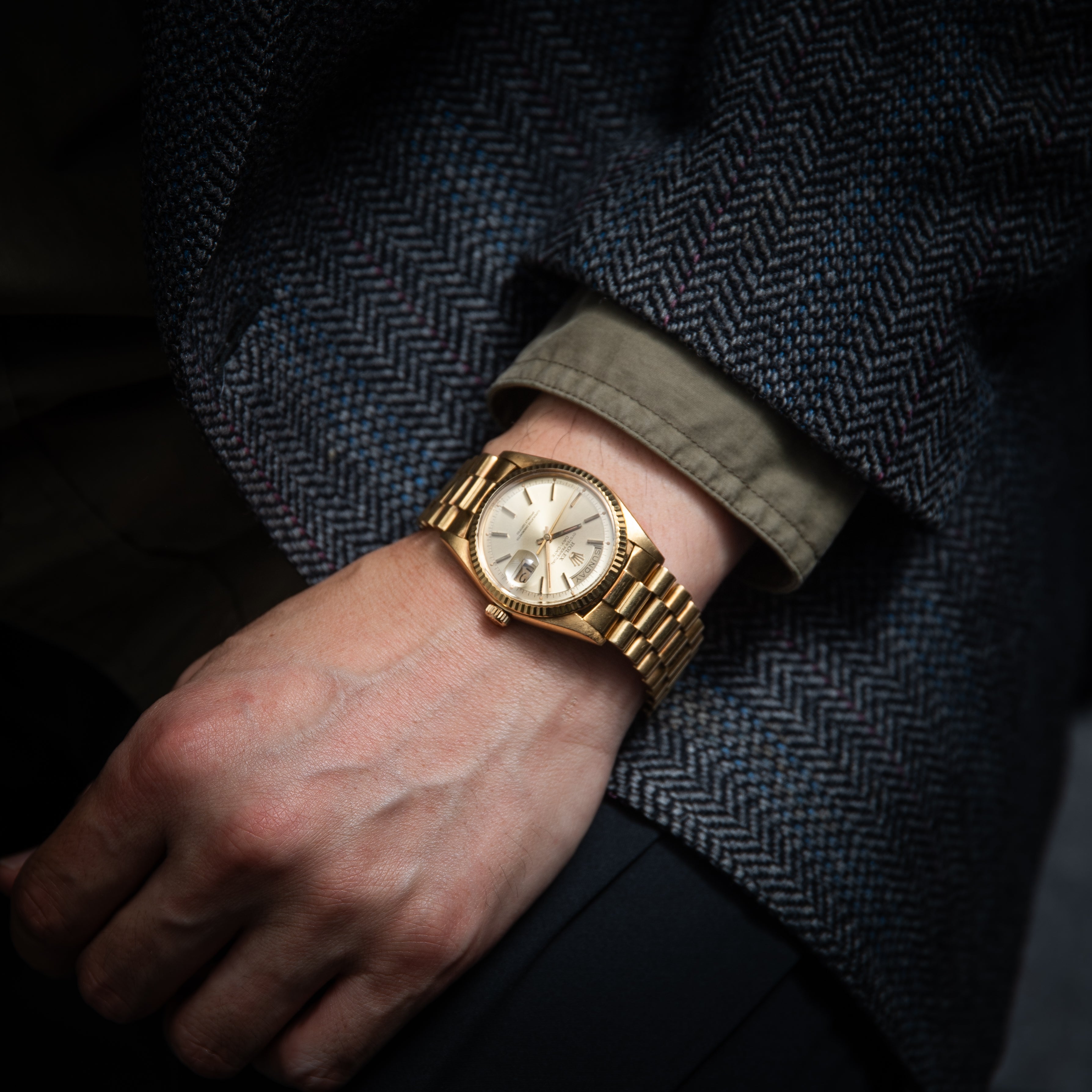 ロレックス デイデイト 自動巻き 1972年製 18金無垢 Ref.1803 シャンパンゴールドダイヤル