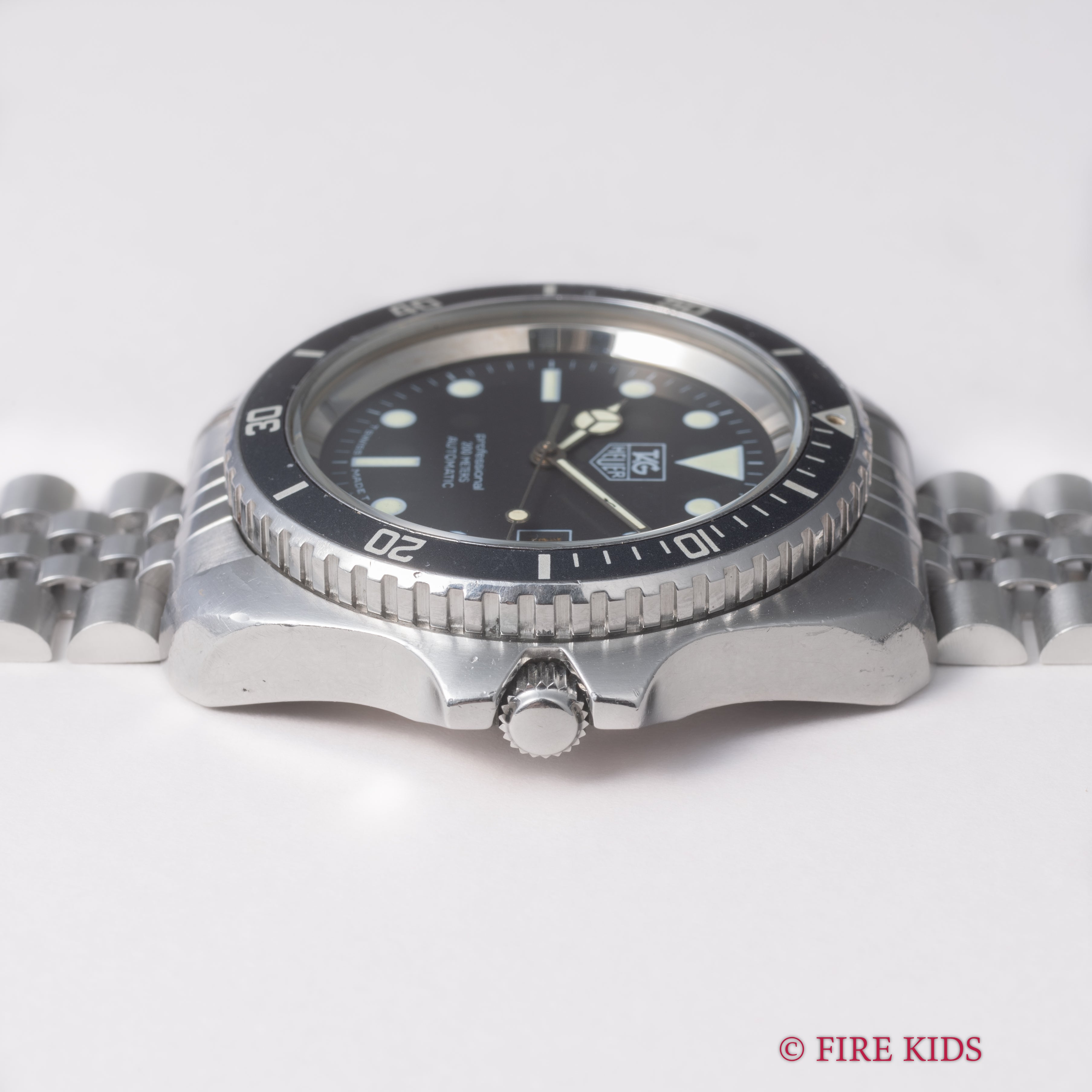 タグホイヤー プロフェッショナルダイバー200m 自動巻 1980年代製 Ref.844/5 純正ステンレスブレス