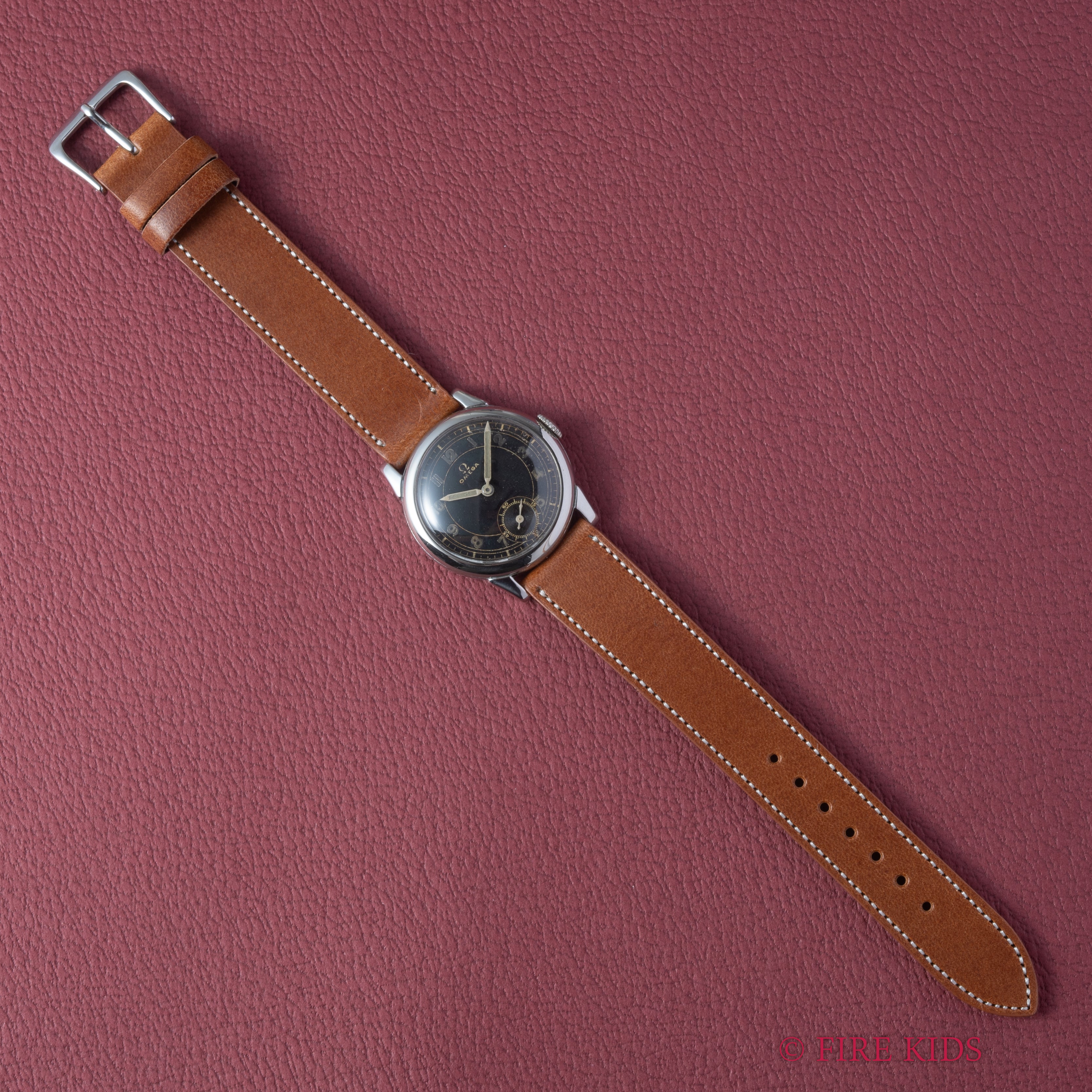 オメガ ブラックアラビアダイヤル スモセコ 1930年代製 手巻 Cal.26.5SOBT2