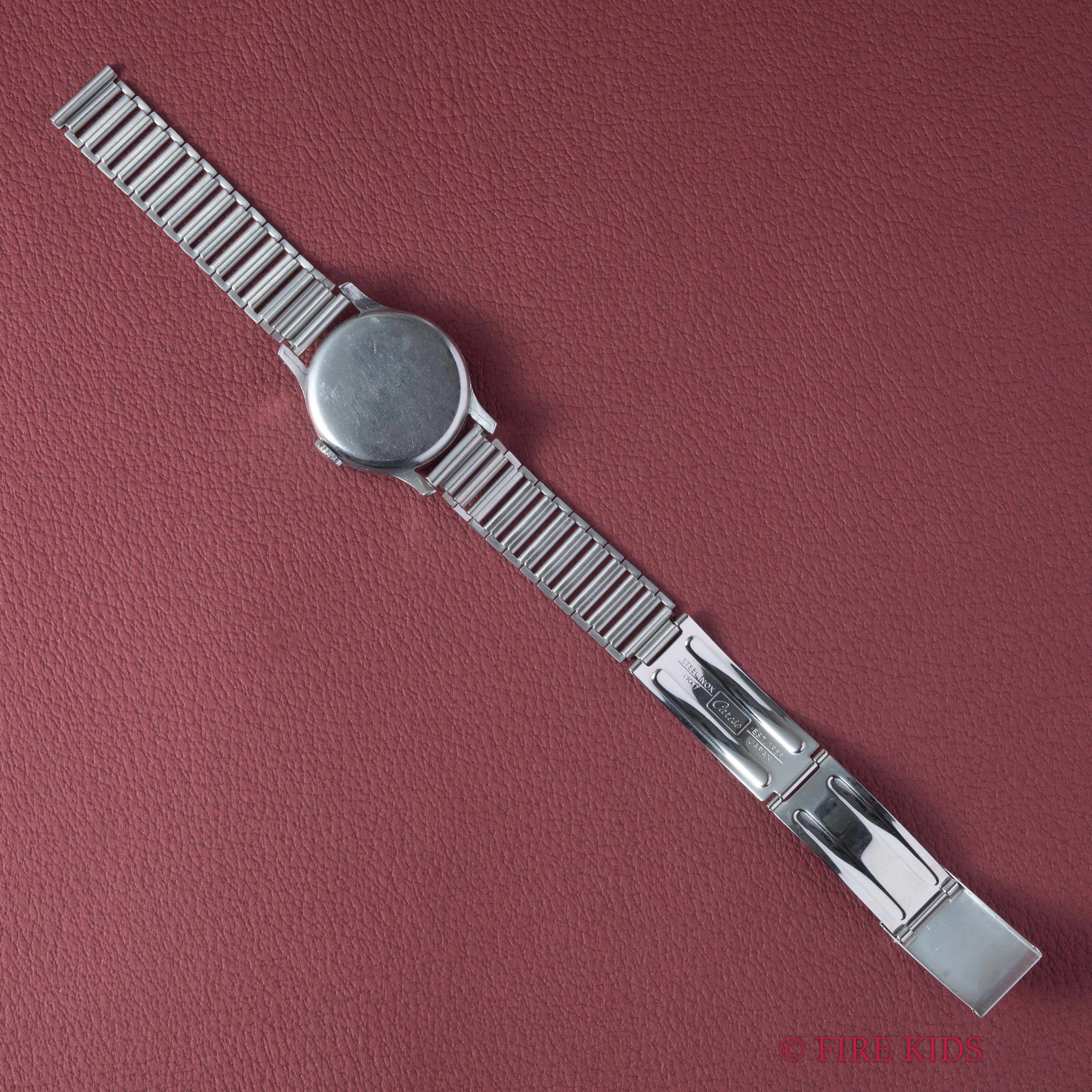 ロンジン カラトラバケース 1940年代製 手巻 Cal.12.68Z フラットベゼル 社外バンブーブレス