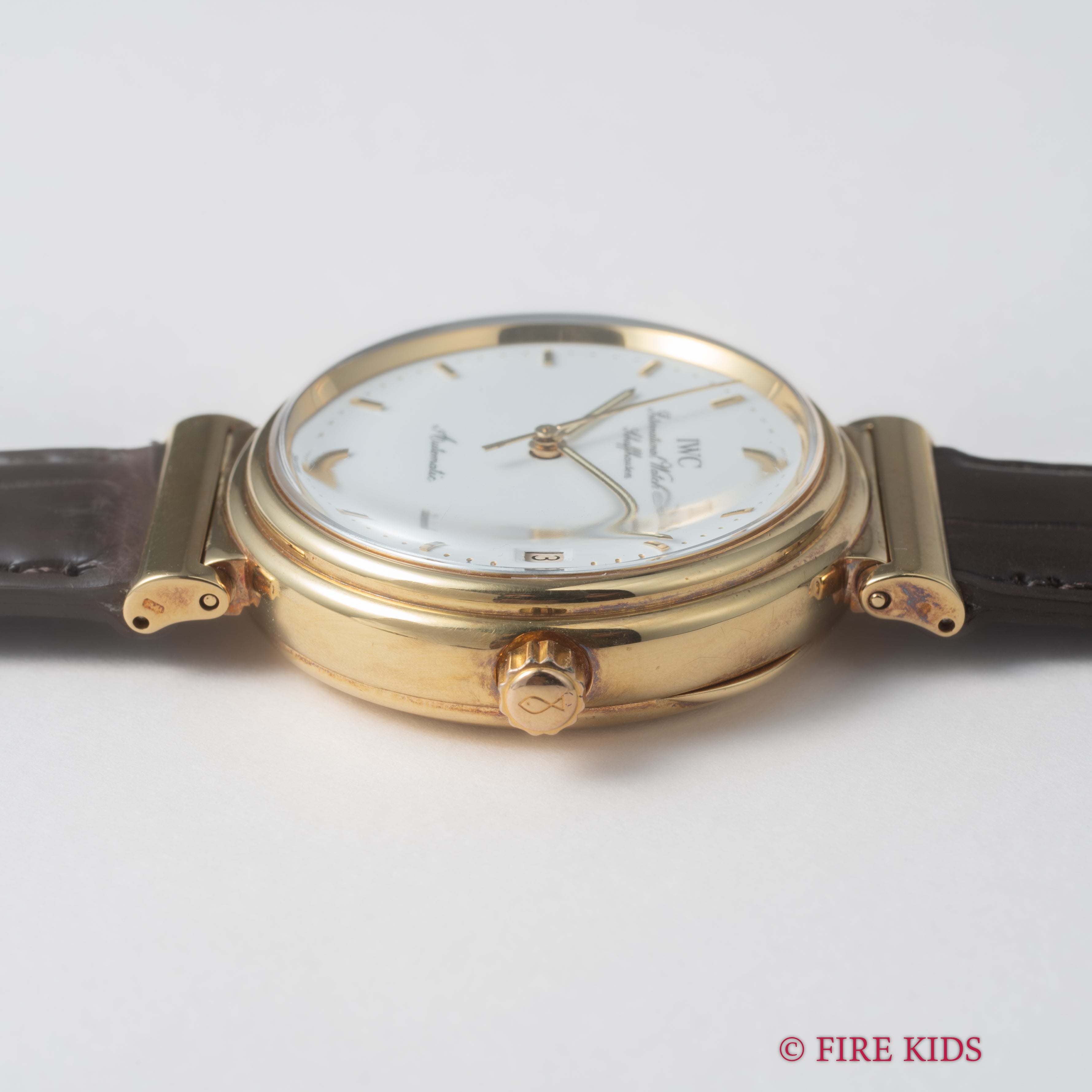 IWC 18金無垢 ダ・ヴィンチ 1988年製 ペラトン式自動巻 Cal.8541 バックハンターケース スケルトン