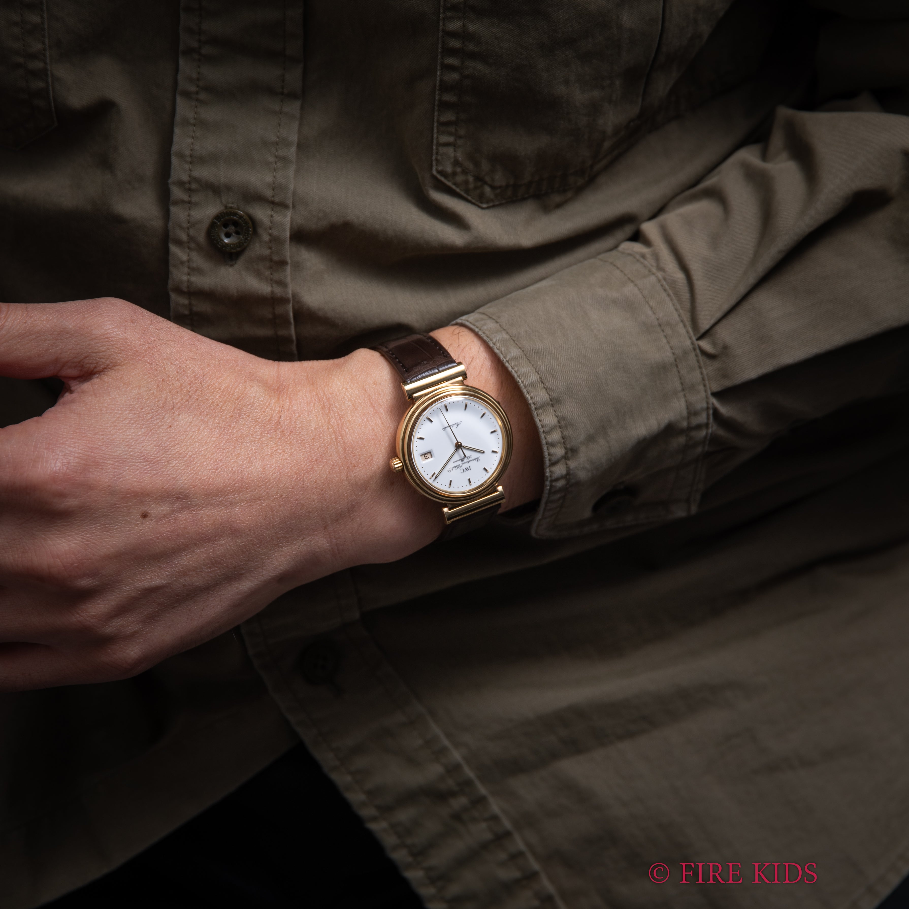 IWC 18金無垢 ダ・ヴィンチ 1988年製 ペラトン式自動巻 Cal.8541 バックハンターケース スケルトン