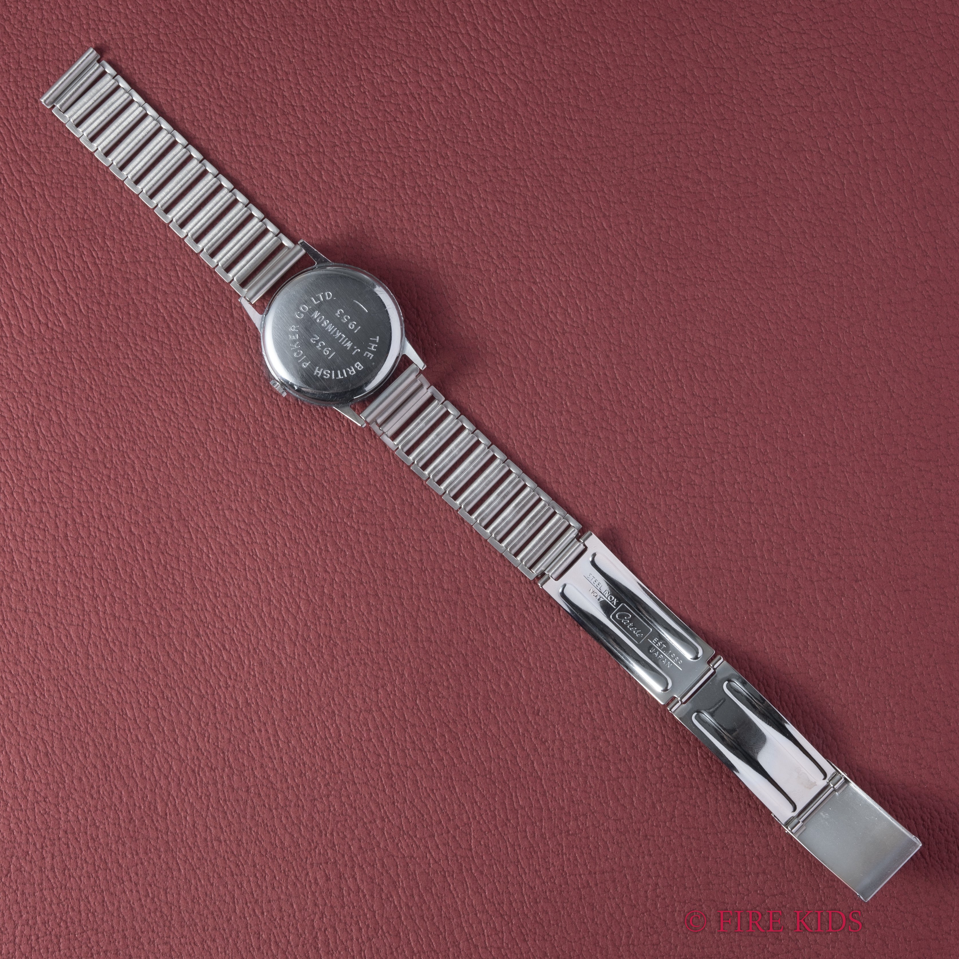 ロレックス デニソンケース 1953刻印 スモールセコンド手巻 Cal.700 Ref.3320 社外バンブーブレス