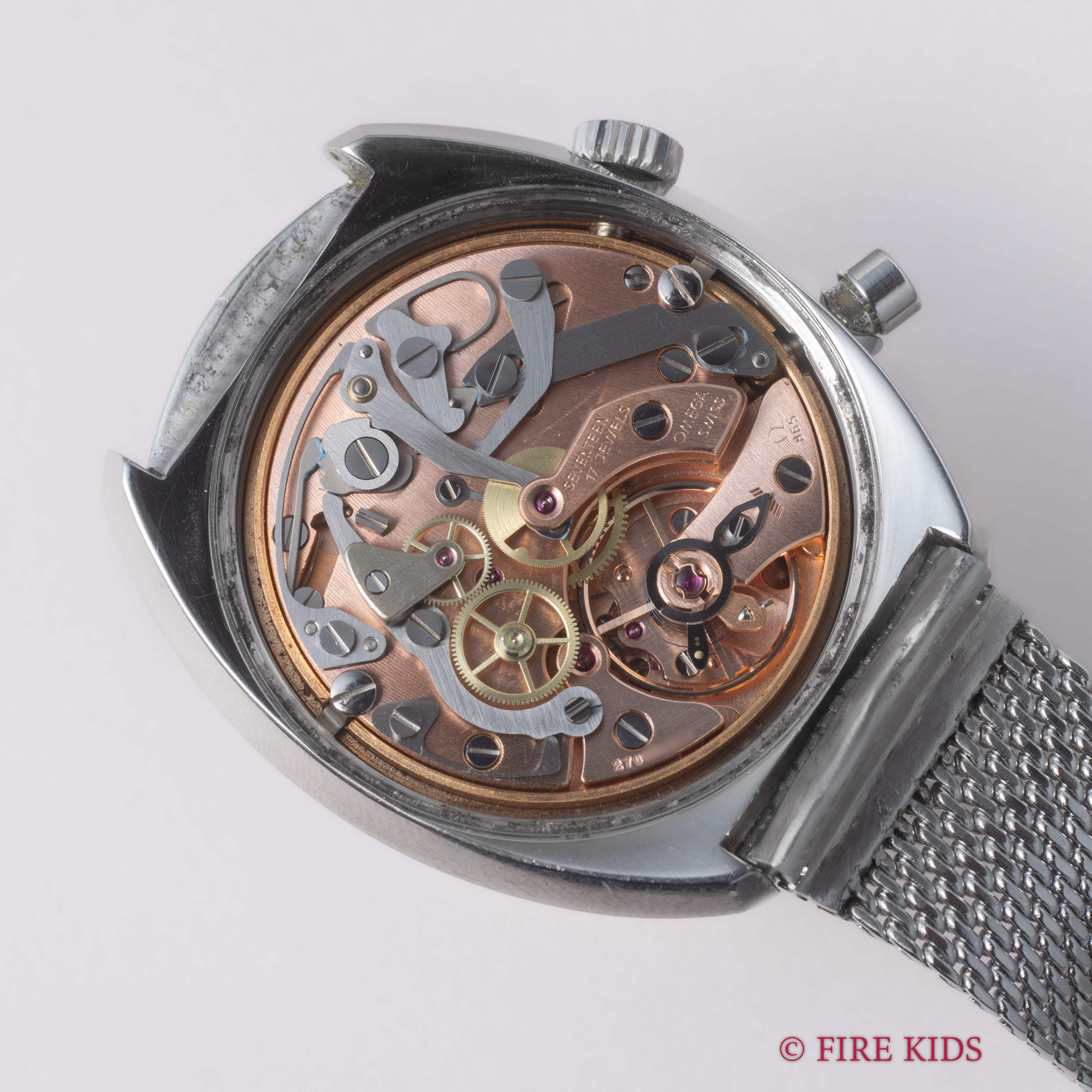 オメガ クロノストップ 1968年製 Ref.145.009 手巻 Cal.865 純正メッシュブレス