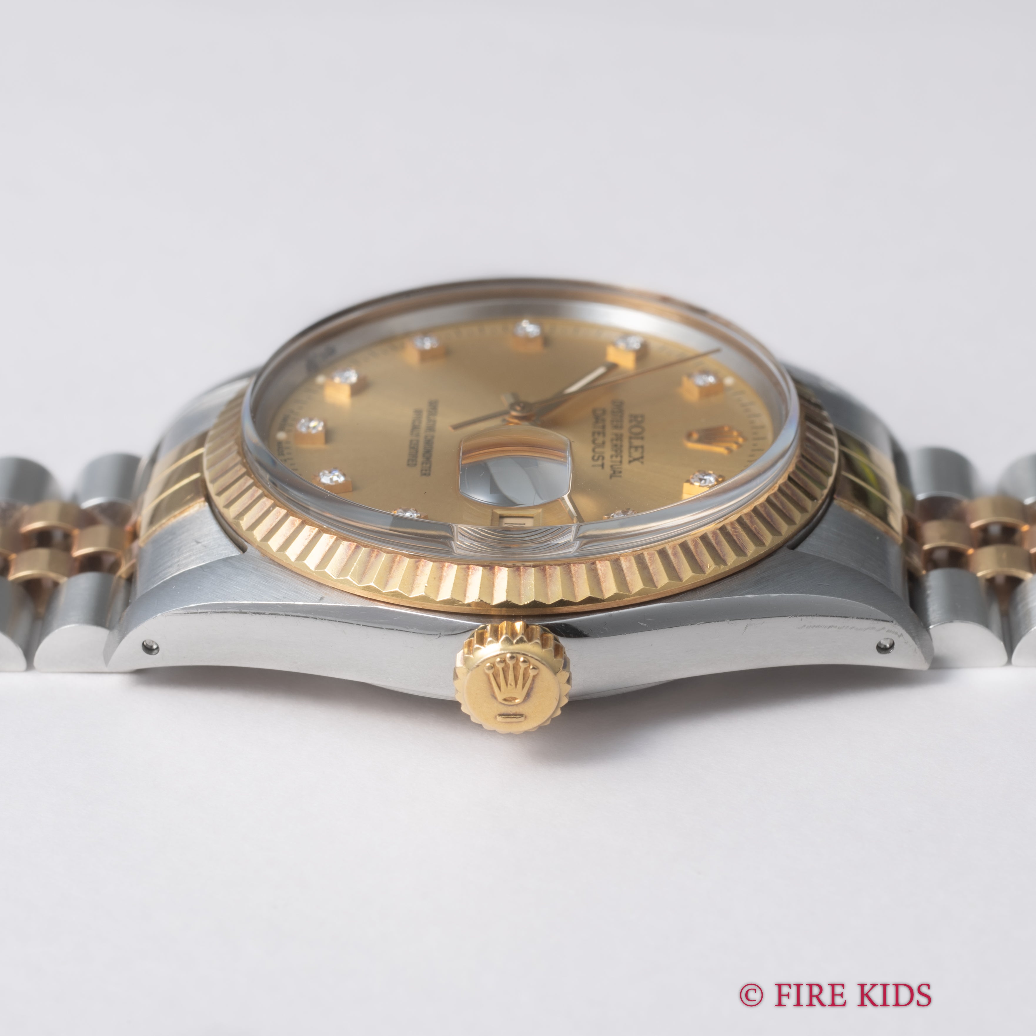 ロレックス 1987～88年製 デイトジャスト コンビ Ref.16013G 自動巻 トリチウム夜光 ギャラ、クロノメーター証付き