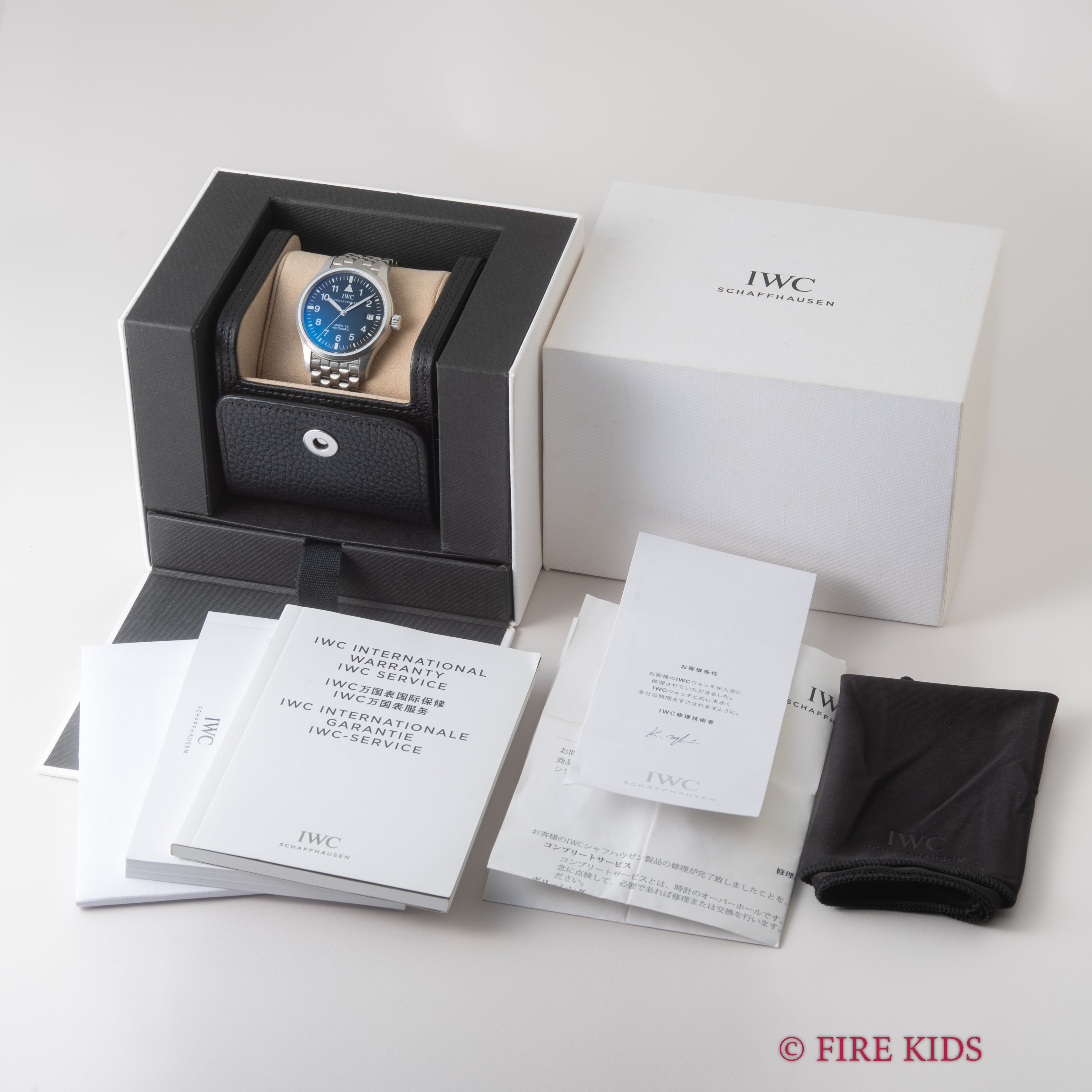 IWC マーク15 2002年製 パイロットウオッチ 自動巻 純正ブレス Ref.IW325301  箱 メーカー修理明細付