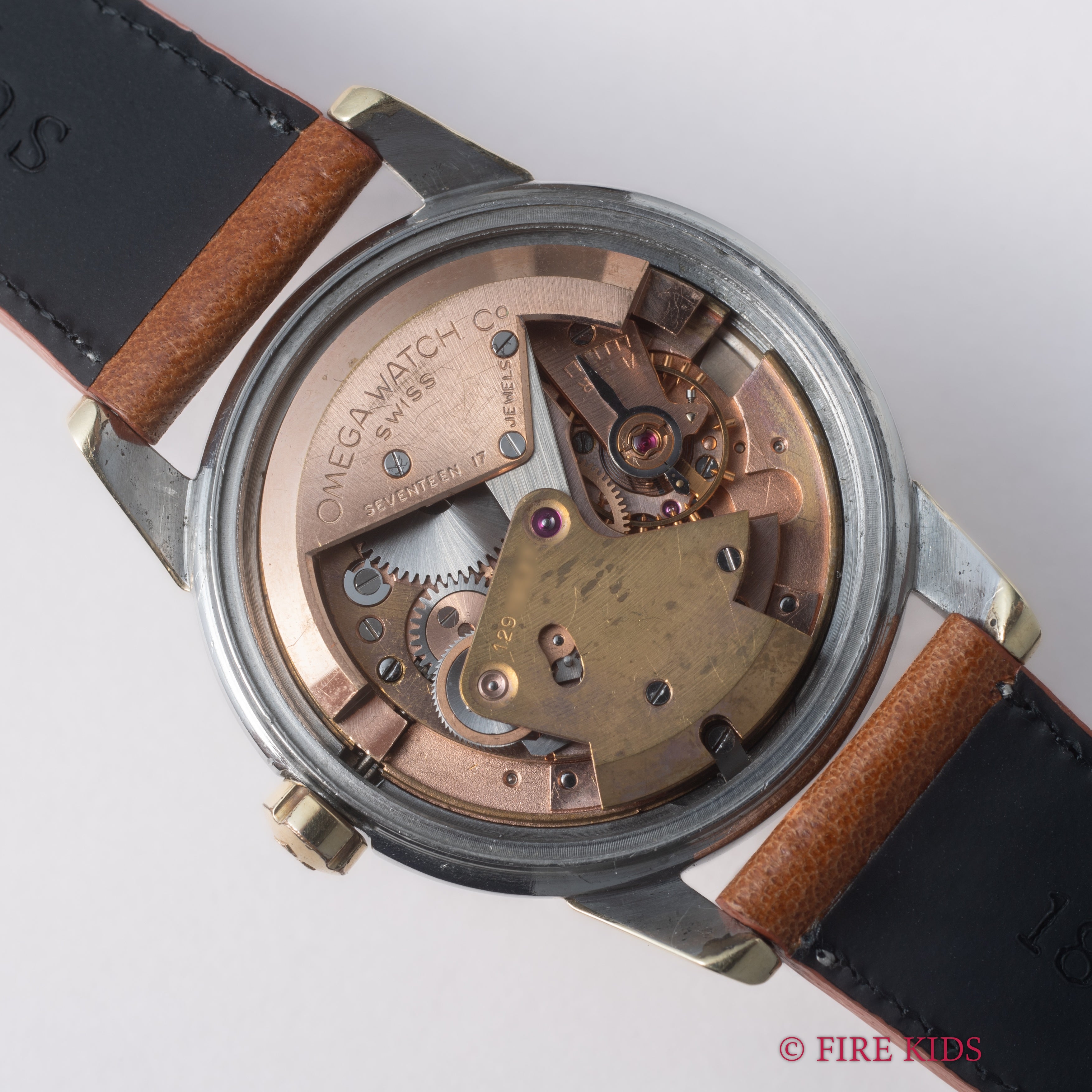 オメガ シーマスター カレンダー ハーフローター トップゴールド 1950年製 Ref.2627-21SC アイボリーダイヤル