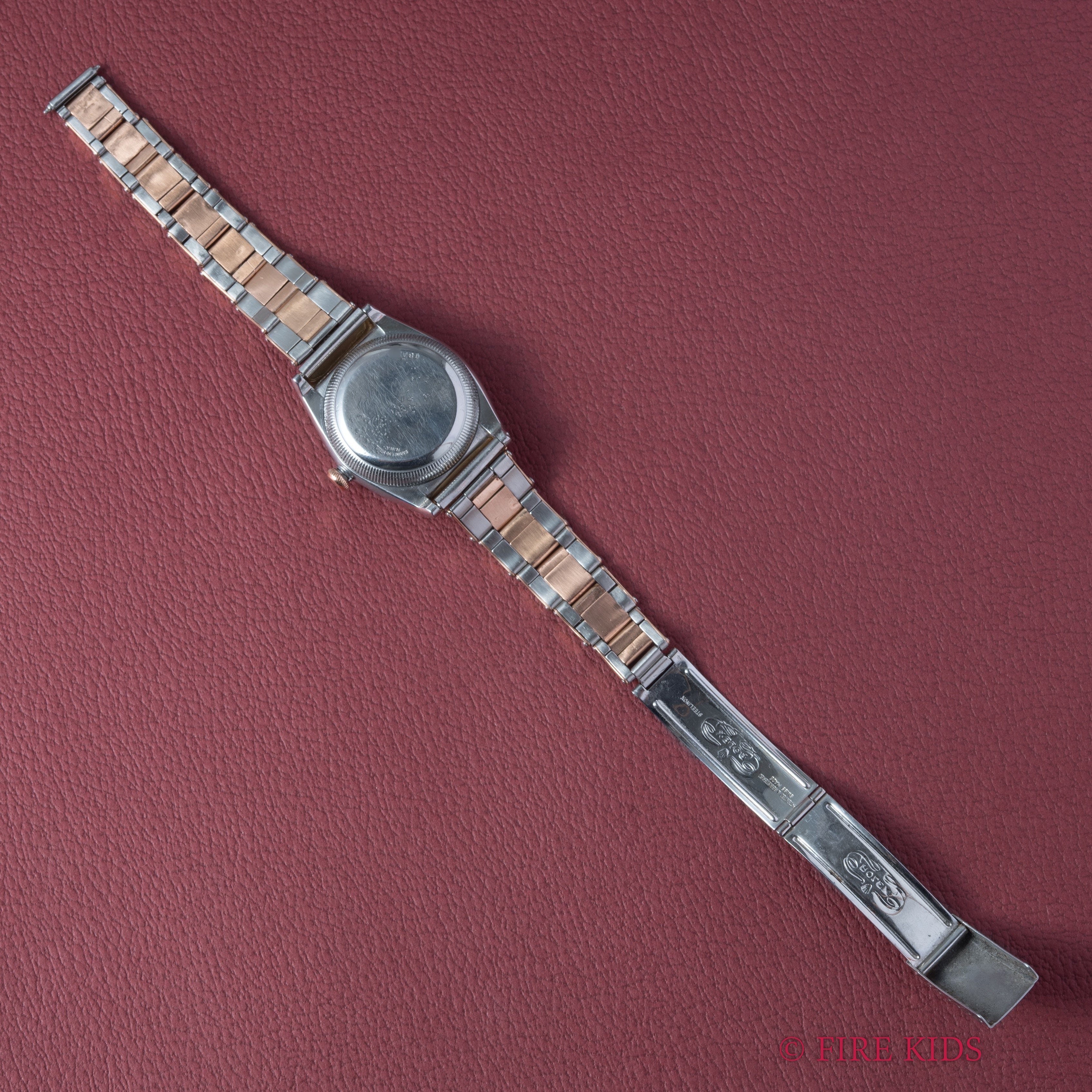 ロレックス バブルバック フーテッド ピンクゴールドコンビ 1940年代製 飛びアラビアダイヤル 純正コンビブレス