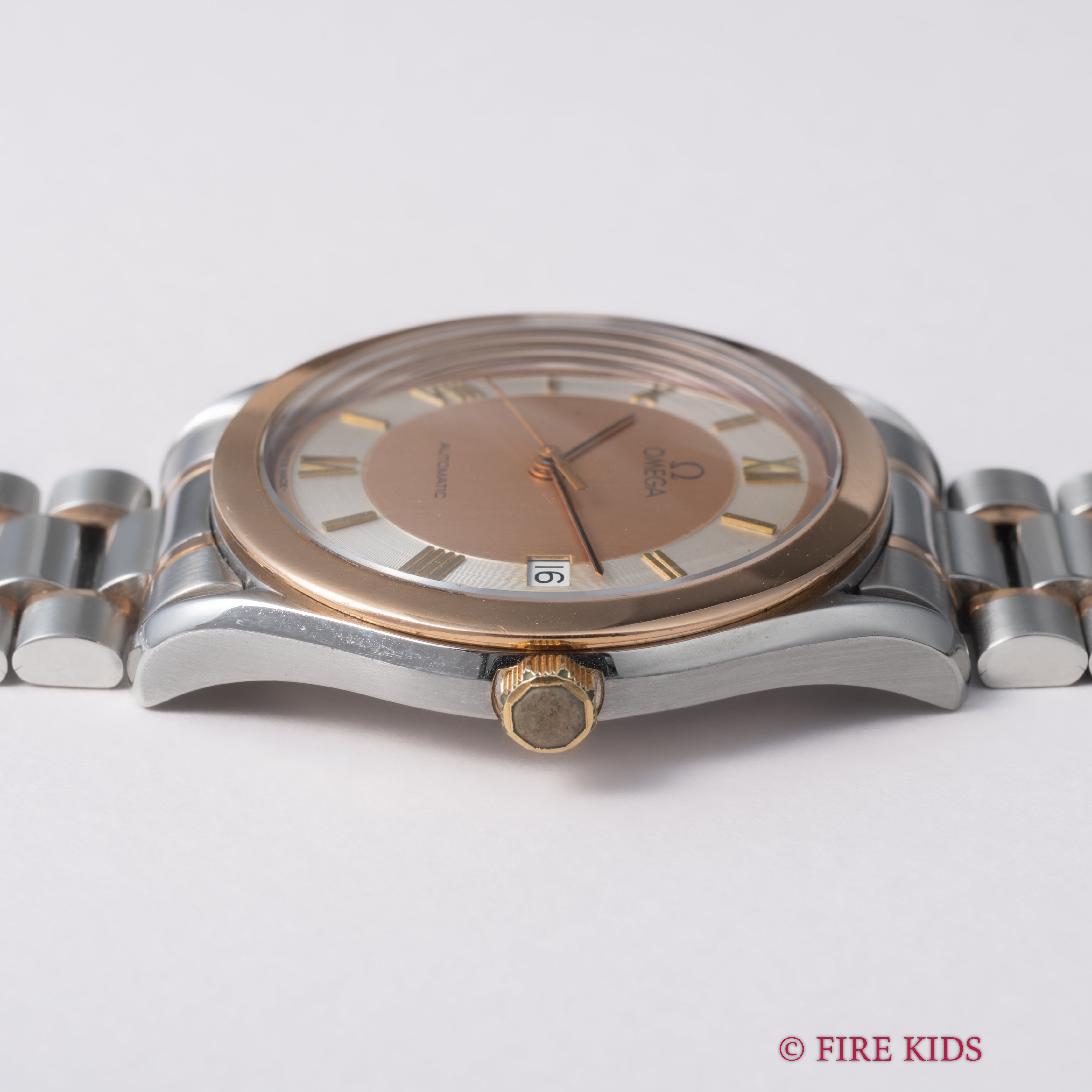 オメガ クラシック PGコンビ 1991年製 ツートーンローマンダイヤル 自動巻 Ref.166 0295 Cal.1110 純正コンビブレス