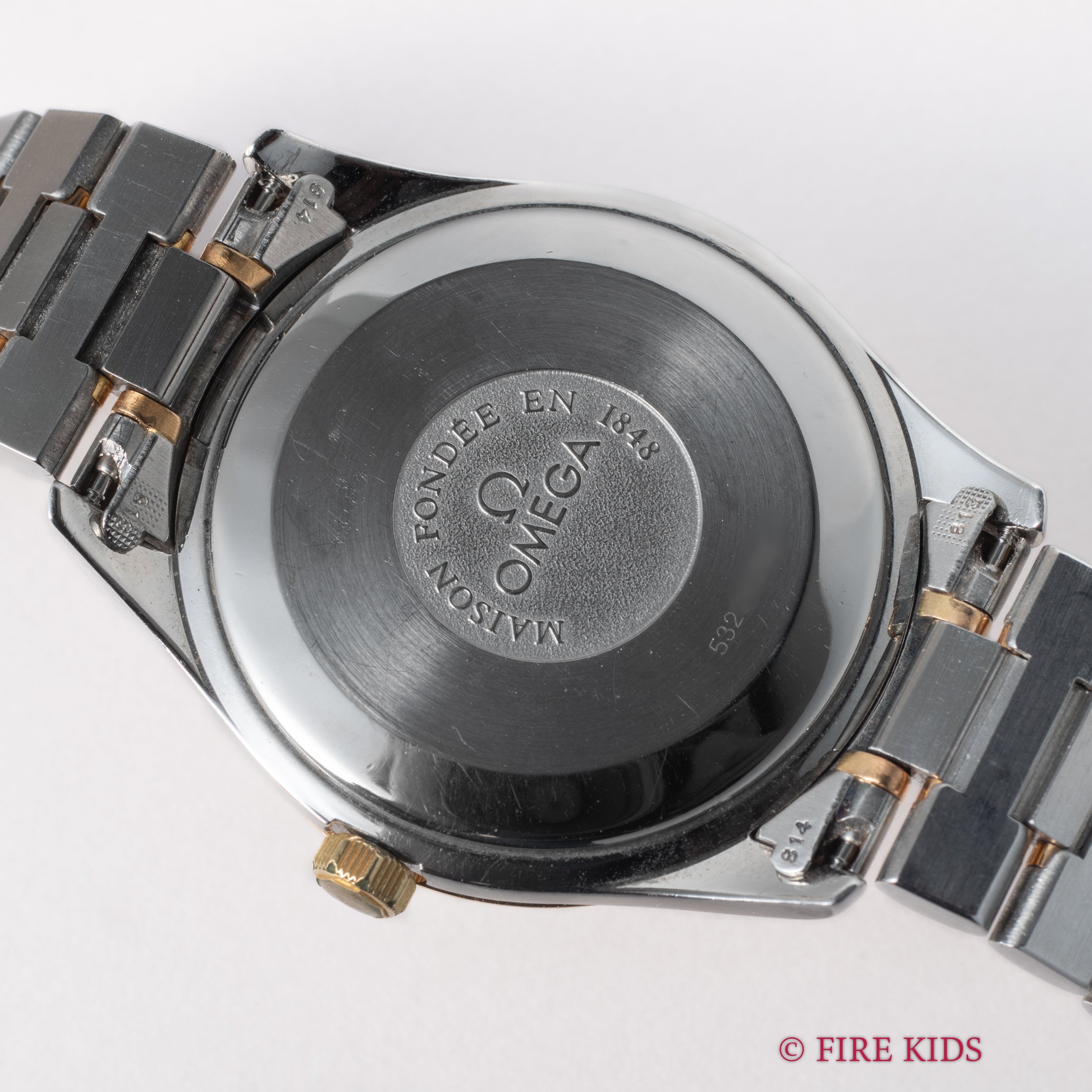 オメガ クラシック PGコンビ 1991年製 ツートーンローマンダイヤル 自動巻 Ref.166 0295 Cal.1110 純正コンビブレス