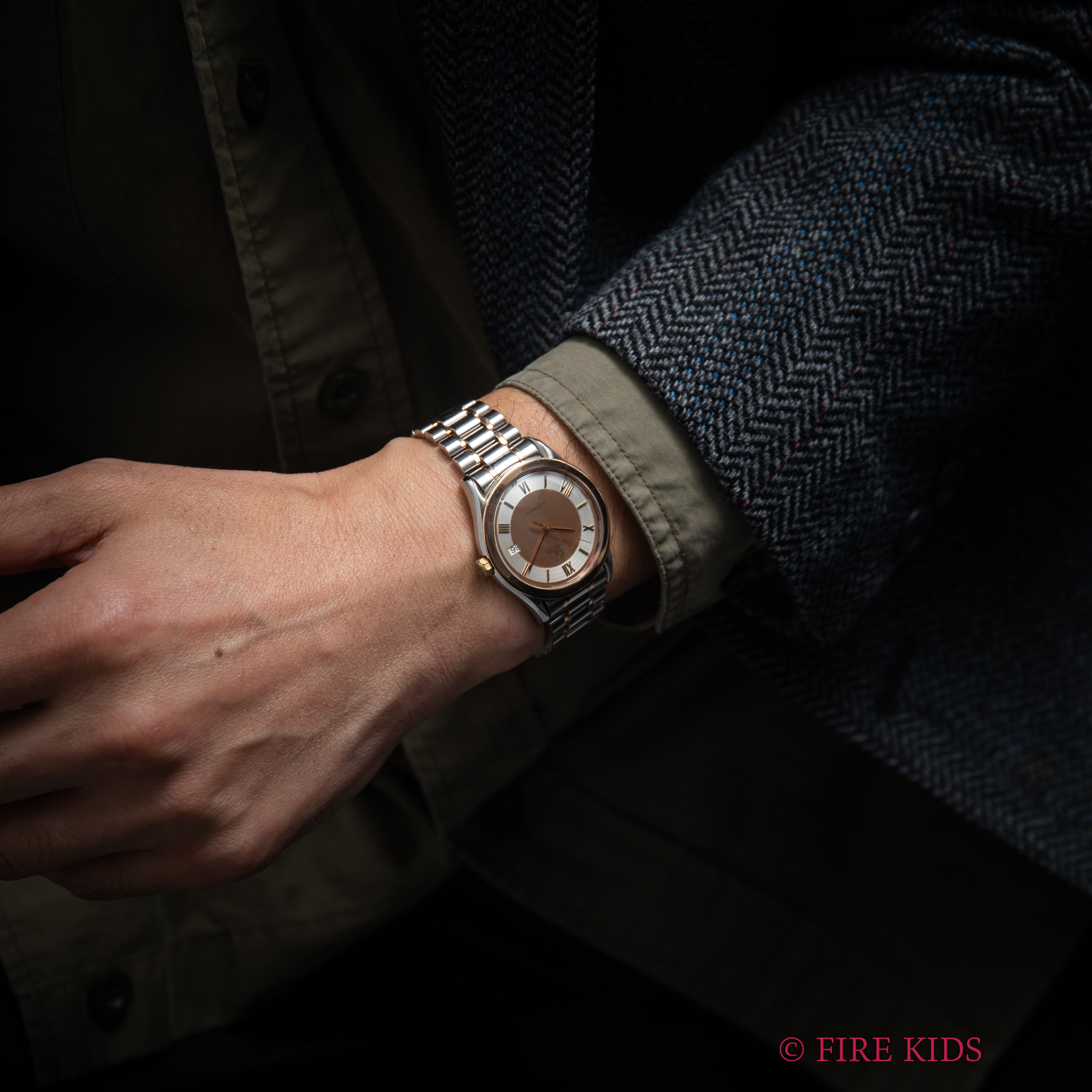 オメガ クラシック PGコンビ 1991年製 ツートーンローマンダイヤル 自動巻 Ref.166 0295 Cal.1110 純正コンビブレス