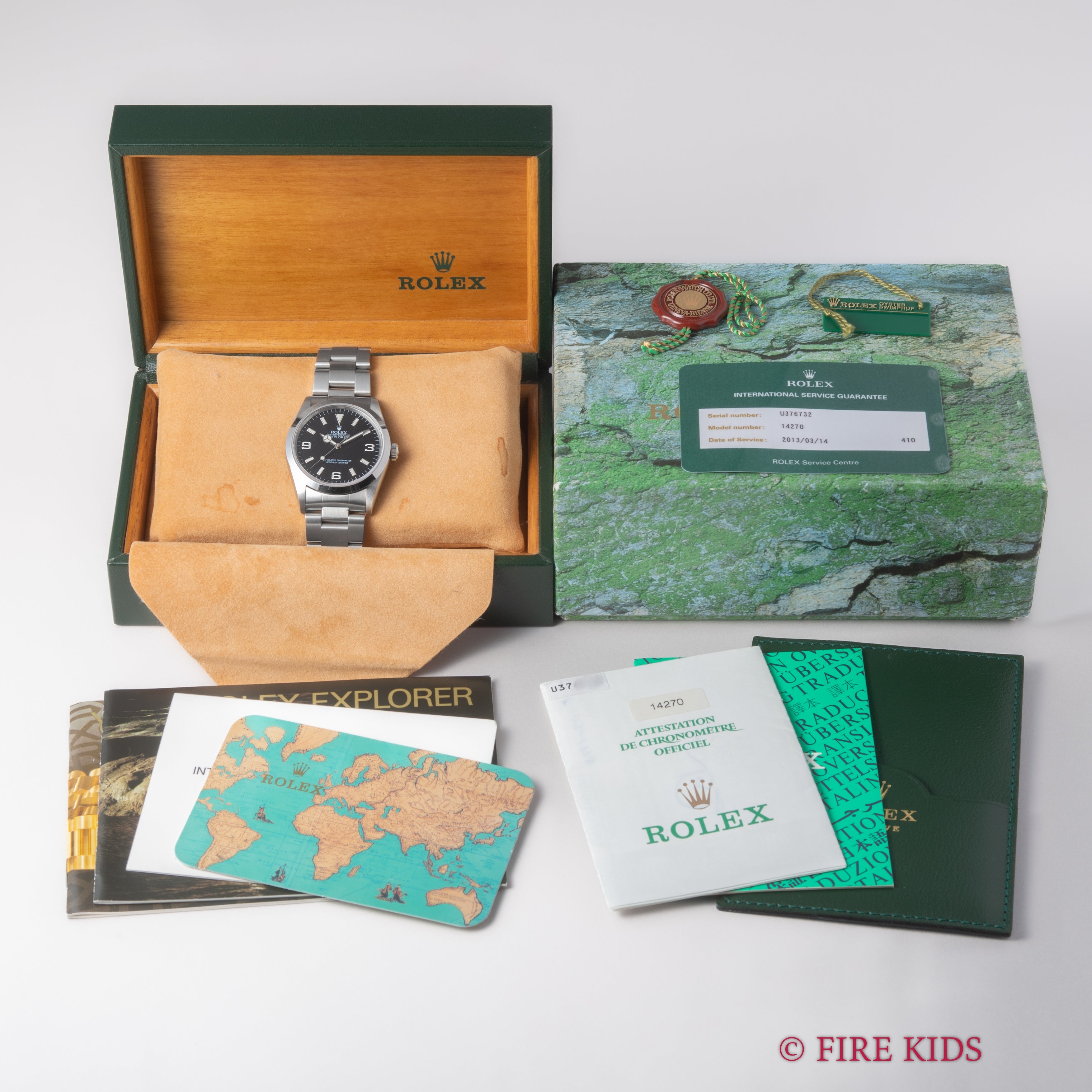 ロレックス エクスプローラー 1997年製 Ref.14270 トリチウム夜光 箱、ギャランティー、冊子、サービスギャラ付き