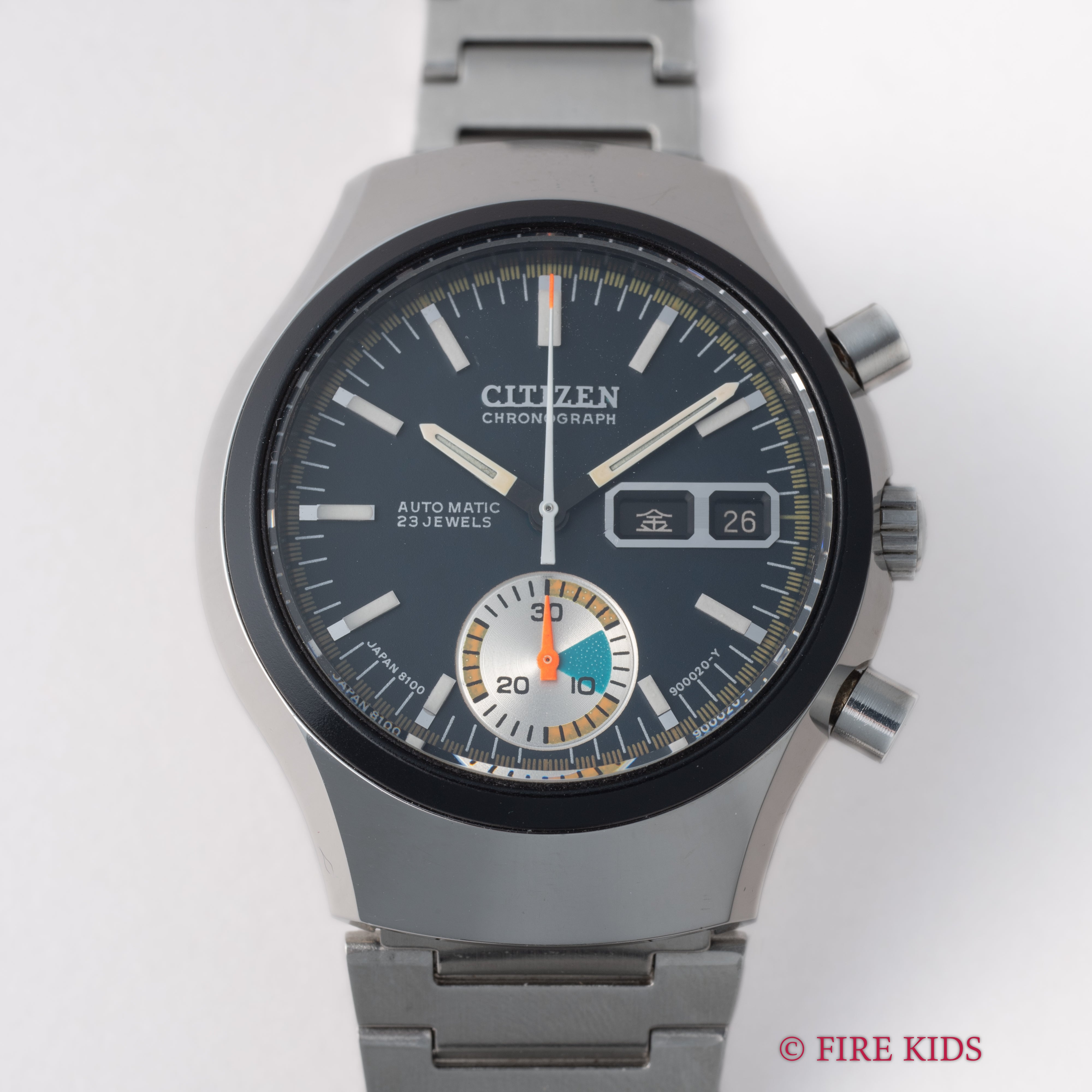 シチズン チャレンジタイマー 自動巻きクロノグラフ 1972年製 フライバック付き 純正ブレス