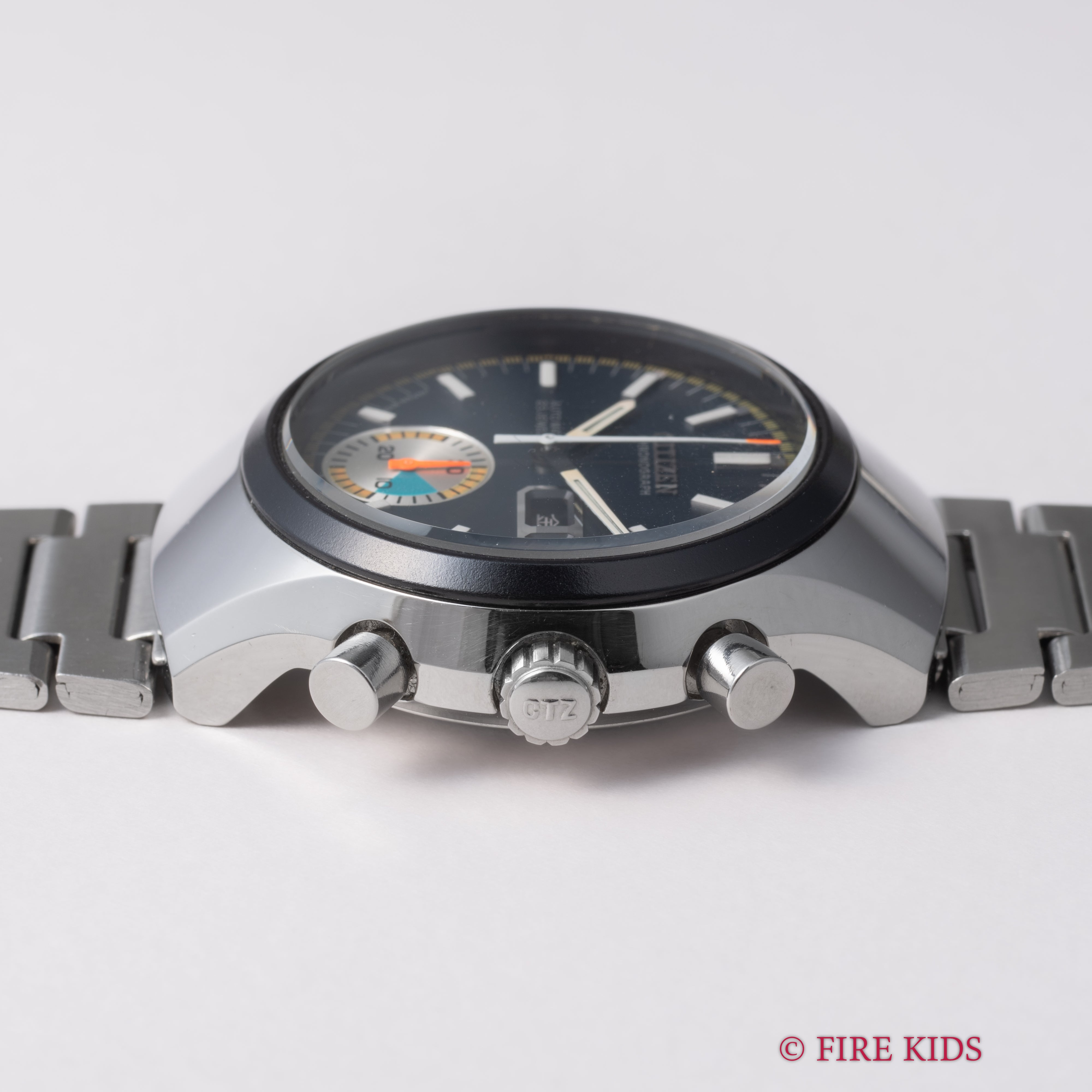 シチズン チャレンジタイマー 自動巻きクロノグラフ 1972年製 フライバック付き 純正ブレス