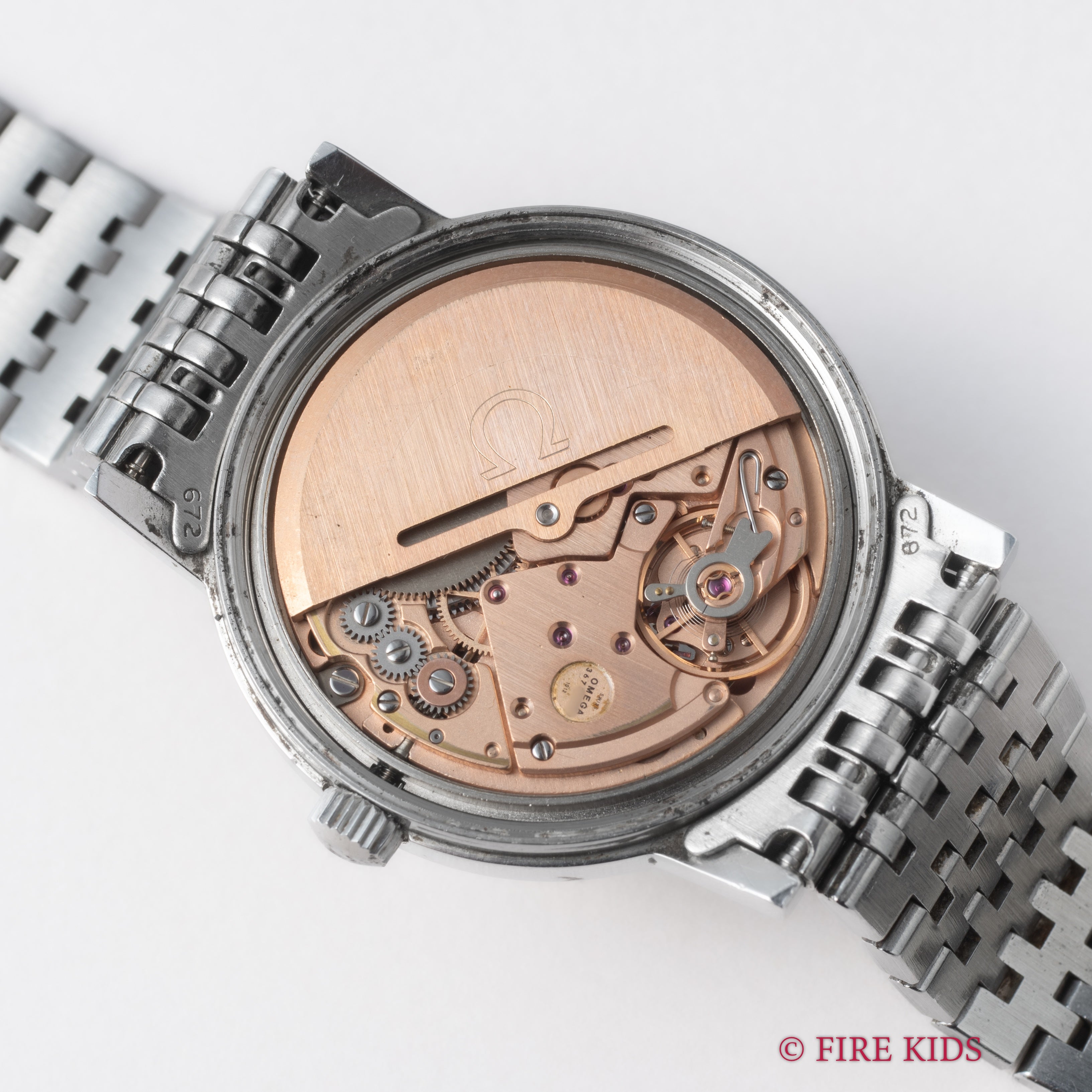 オメガ ジュネーブ 1973年製 シルバーダイヤル 純正ブレス付き ハイビート自動巻き