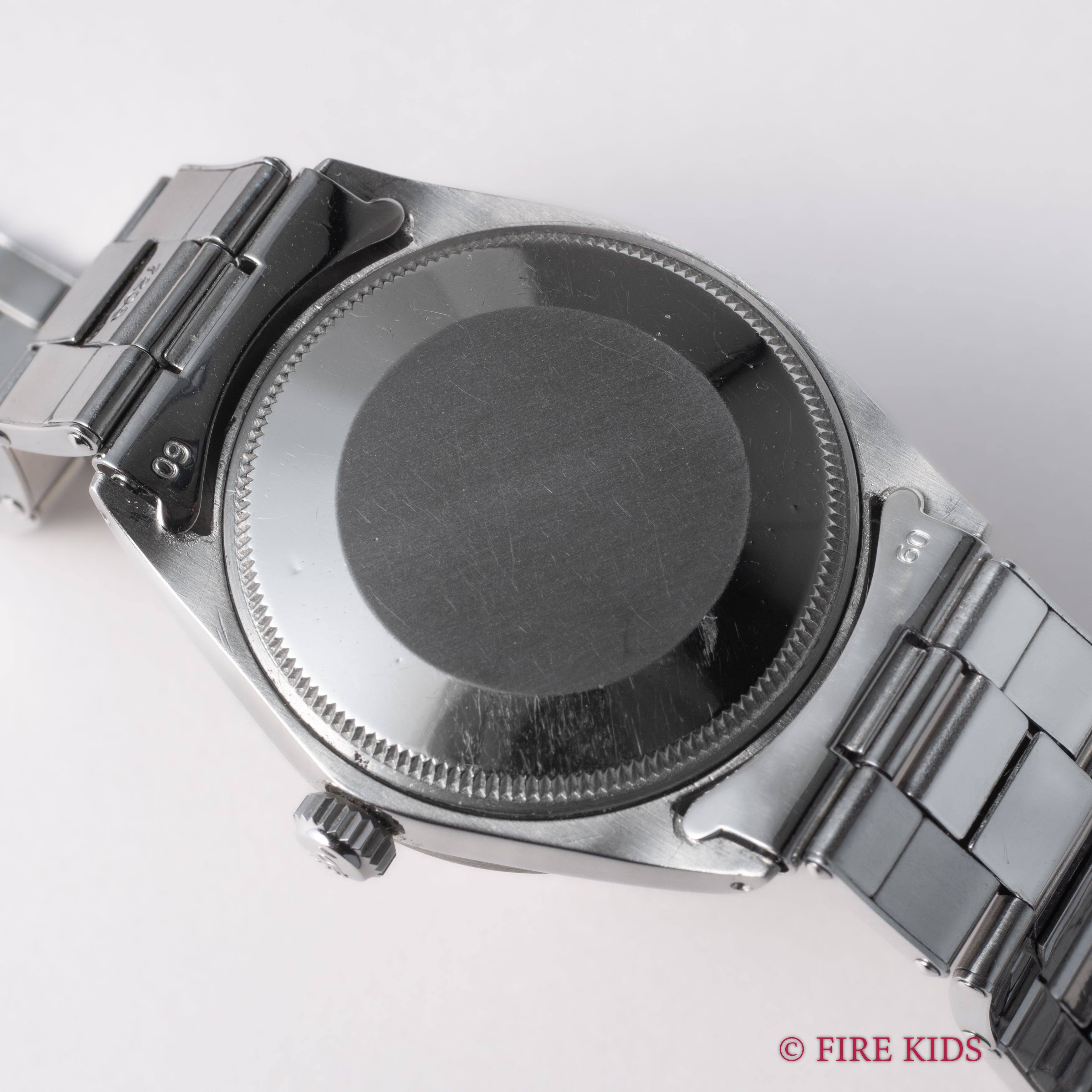 ロレックス オイスターパーペチュアル エンジンターンドベゼル 1968年製 Ref.1007 ショートインデックス 純正リベットブレス