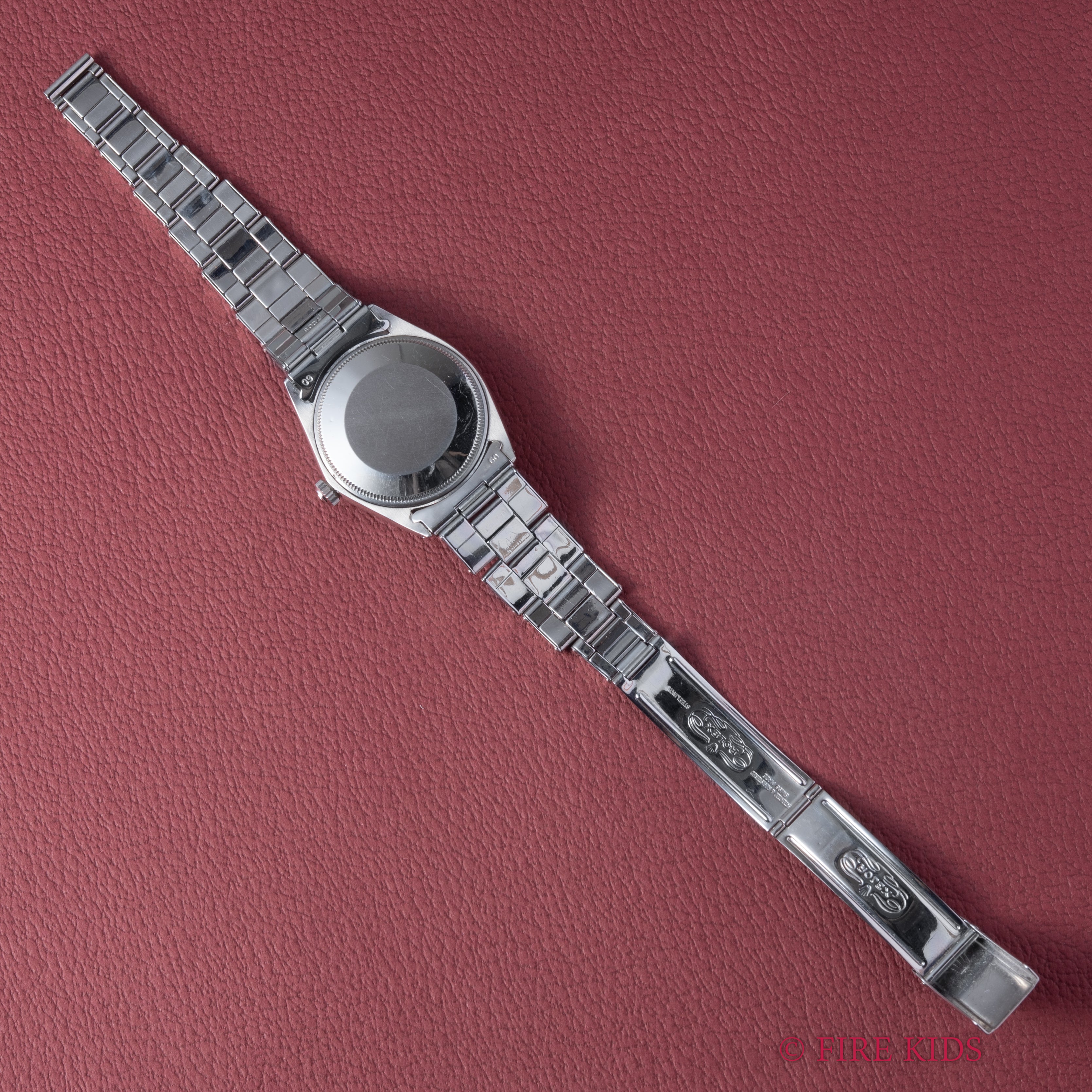 ロレックス オイスターパーペチュアル エンジンターンドベゼル 1968年製 Ref.1007 ショートインデックス 純正リベットブレス