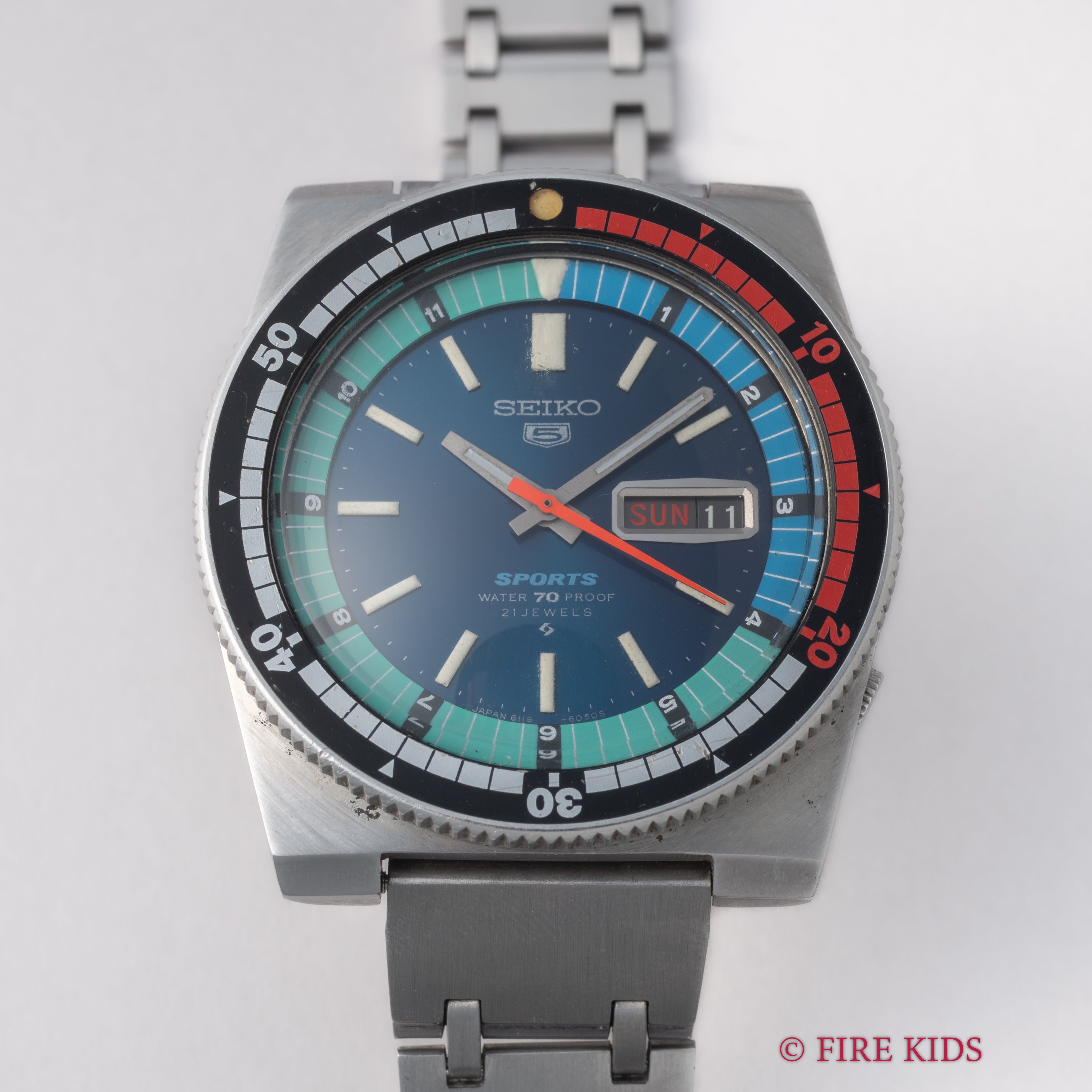 セイコー 5スポーツ Ref.6119-6050 自動巻き 純正ブレス インナー回転ベゼル