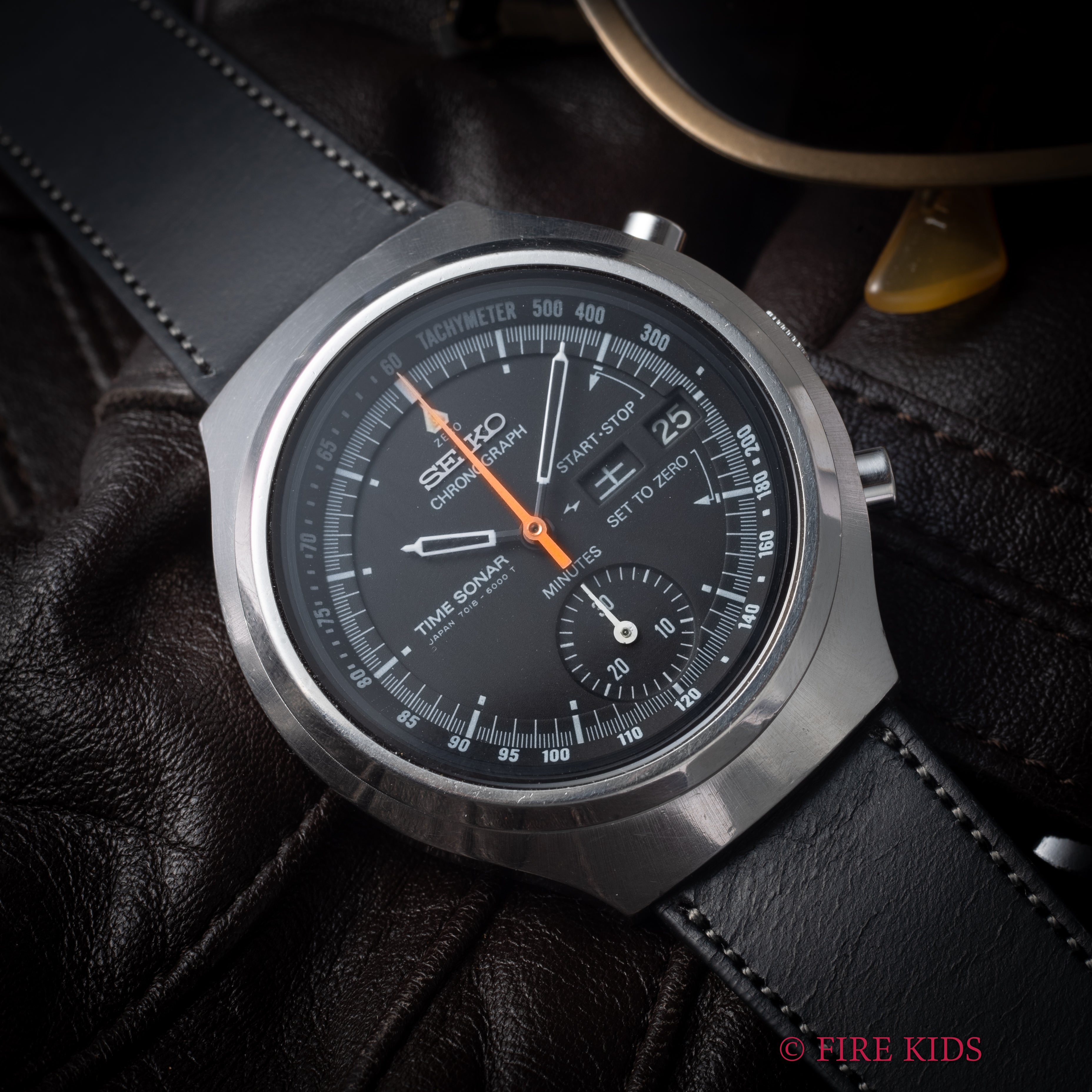 セイコー タイムソナー 1970年代製 Ref.7018-6000 両面スケルトン 自動巻クロノグラフ