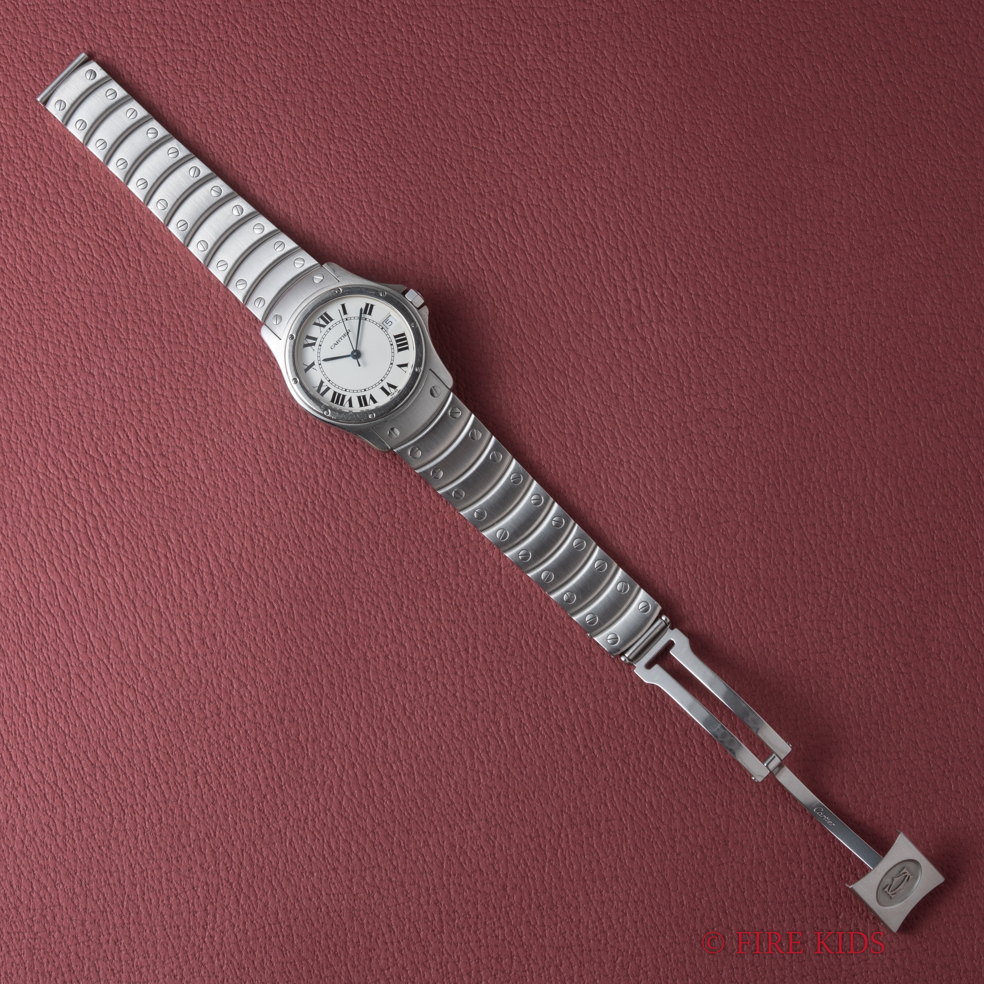 カルティエ サントス ロンド LMサイズ 自動巻き 1990年代製 ホワイトローマンダイヤル