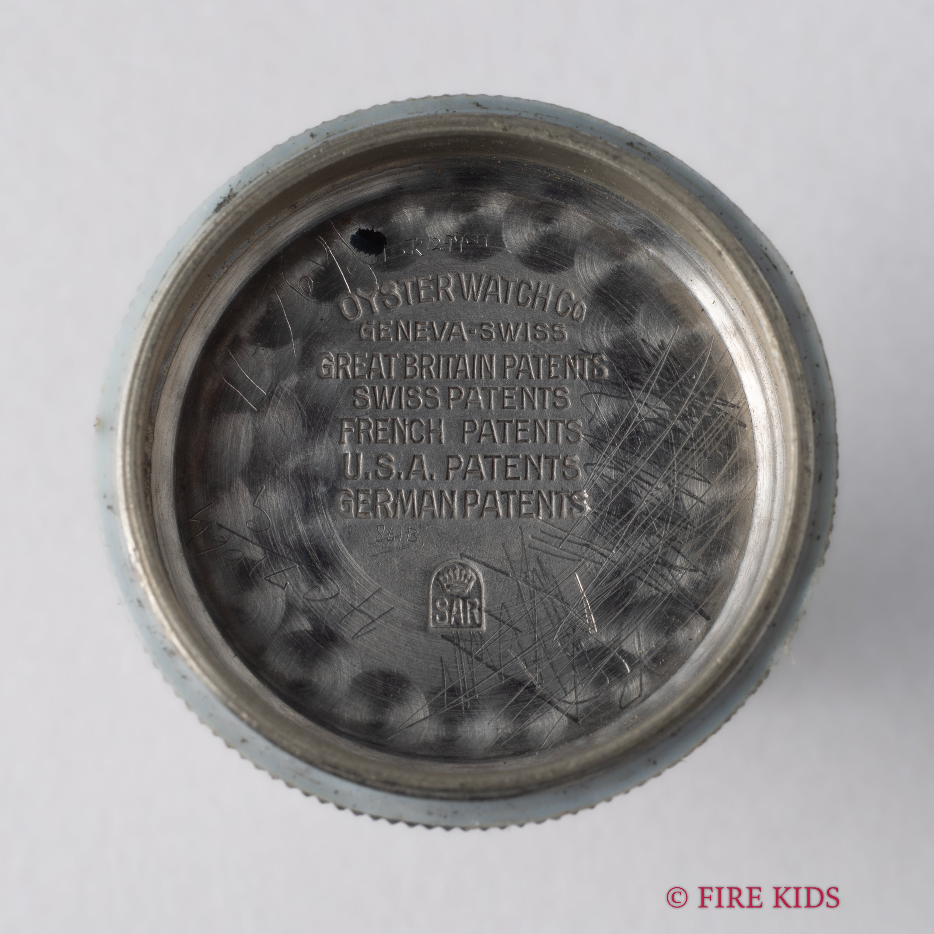 ロレックス バブルバック シェルフーデッド 飛びローマンダイアル 1942年製 ゲイフレアー社ブレス