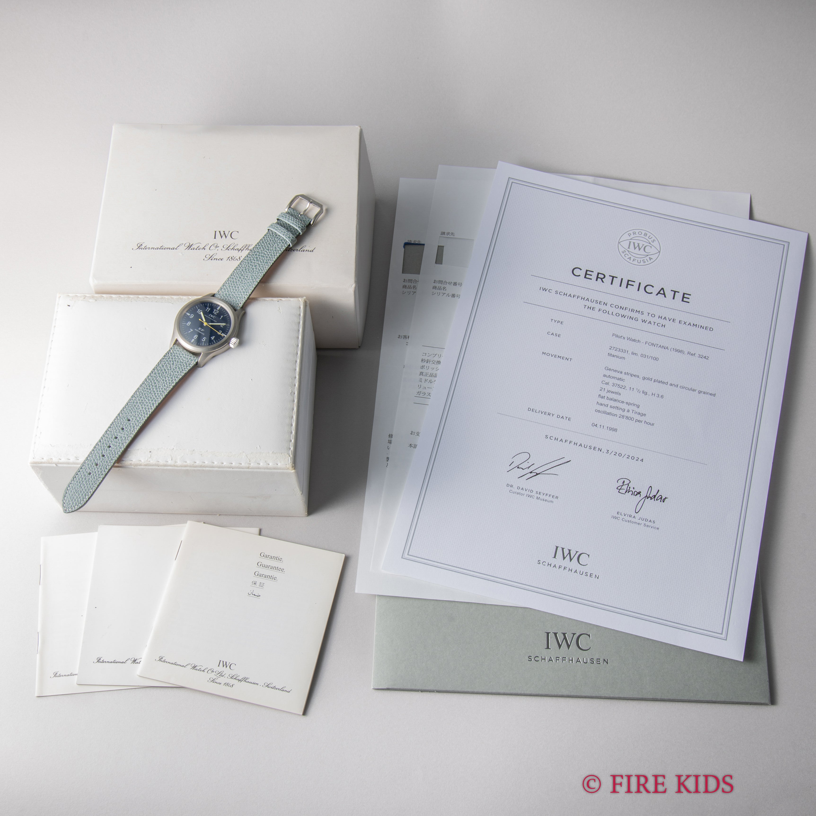 IWC MK12 Emilio Fontana 1998年製 Ref.3242 限定100本 箱、アーカイブ、修理明細書付き