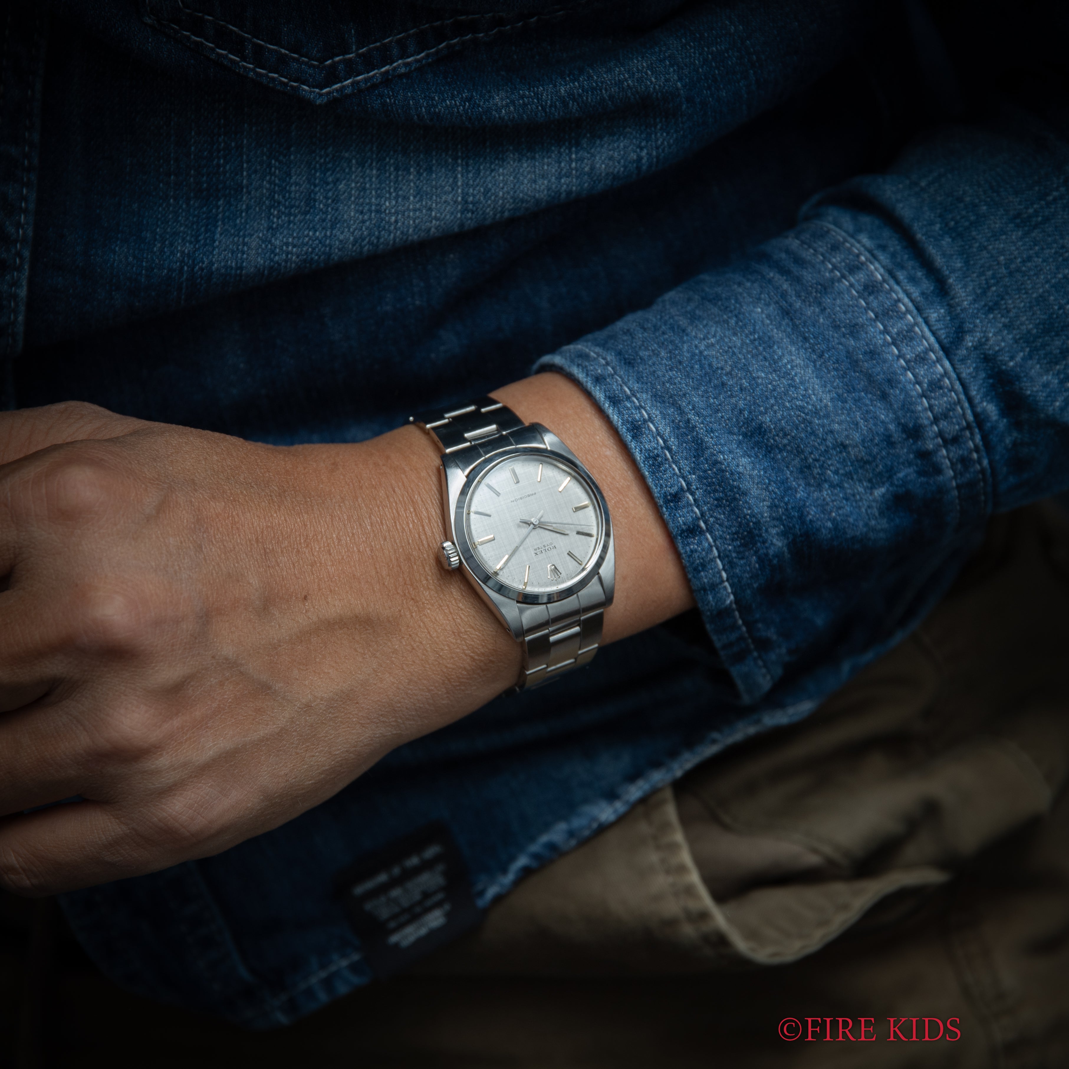 ロレックス オイスター 1971年製 Ref.6426 リネンダイヤル 純正オイスターブレス