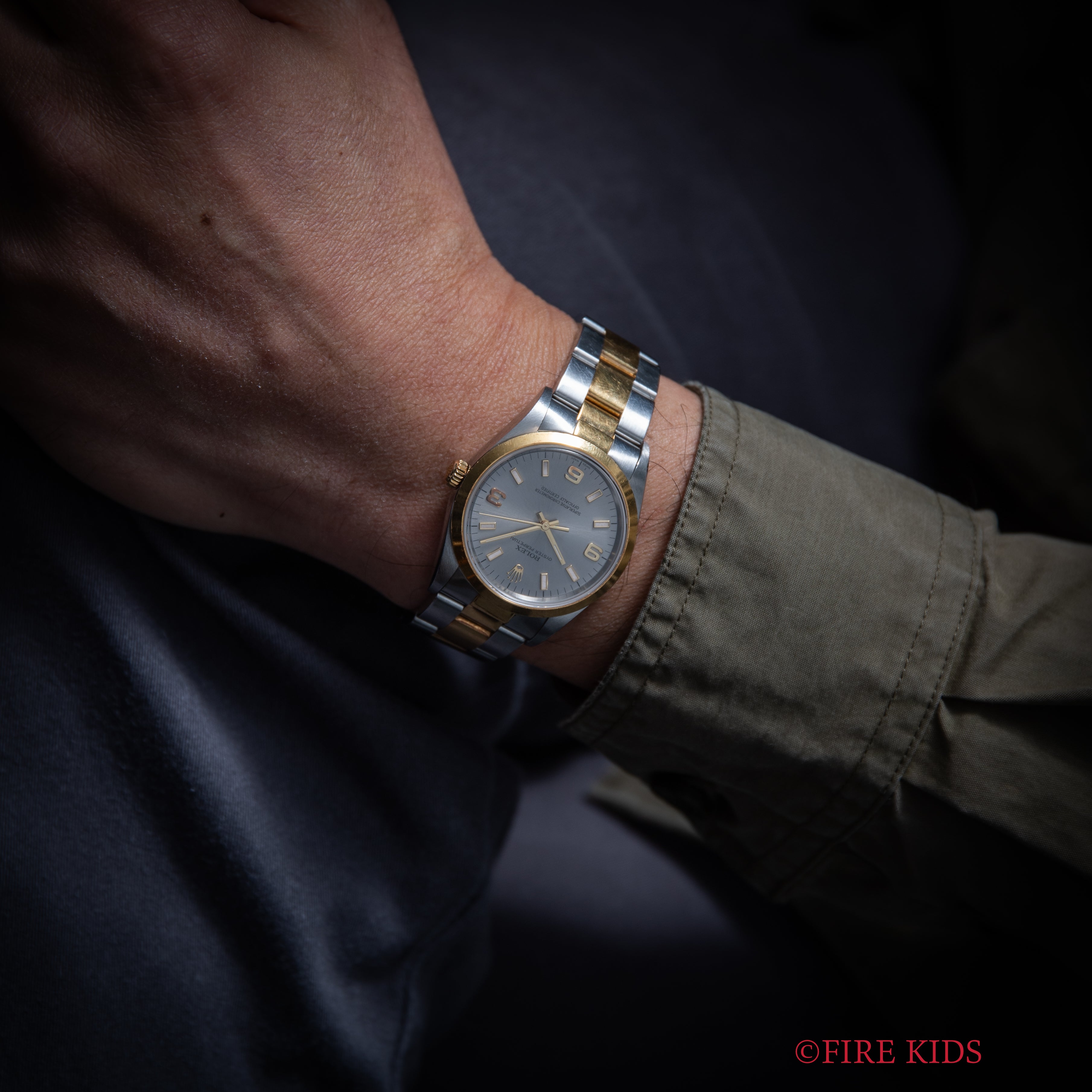 ロレックス オイスターパーペチュアル コンビ 2000年製 Ref.14203 グレー エクスプローラーダイヤル