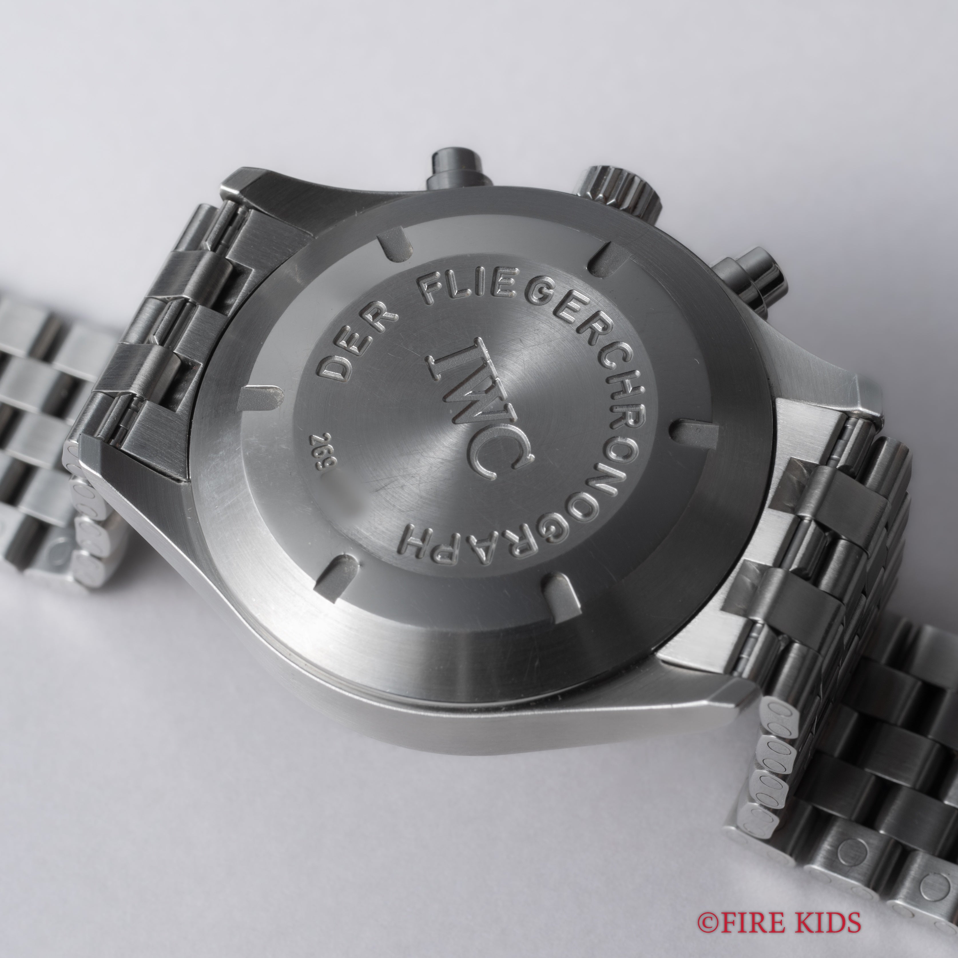 IWC フリーガークロノグラフ 1998年製 パイロットウォッチ 自動巻 オールトリチウム 純正ブレス ギャラ付