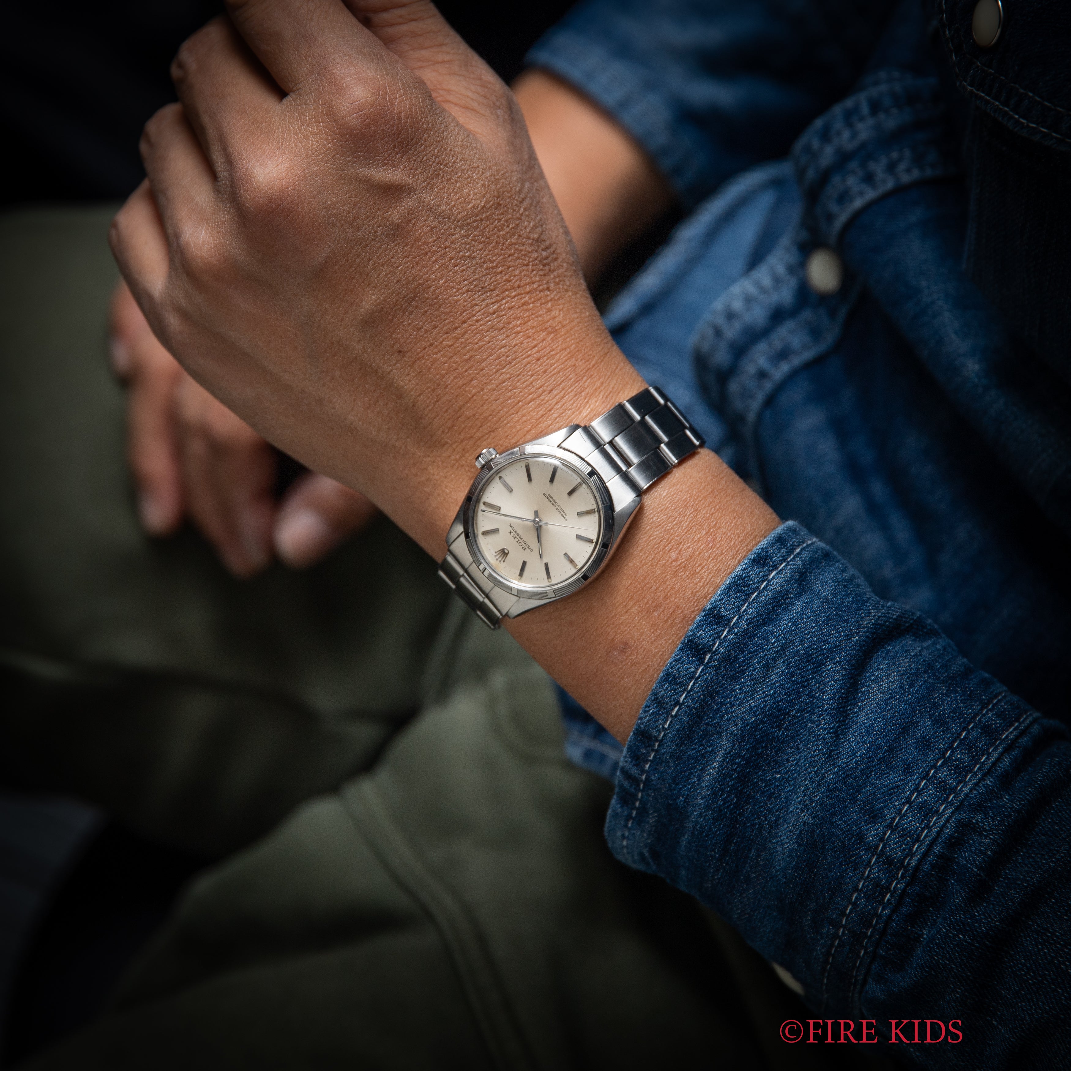 ロレックス オイスターパーペチュアル 1967年製 Ref.1003 エンジンターンドベゼル 純正オイスターブレス