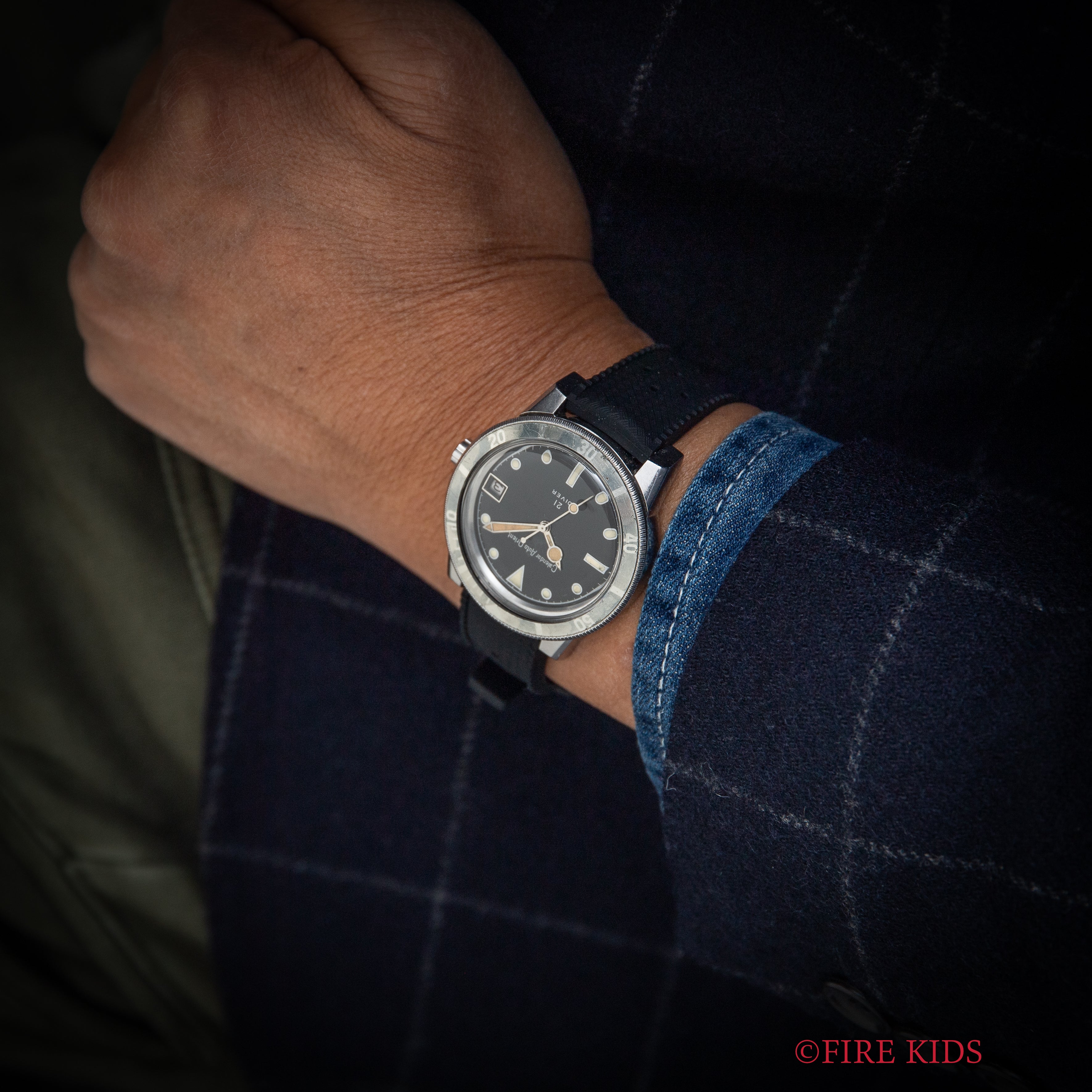 オリエント 21ダイバー ブラックサークルミラーダイヤル 1960年代製 自動巻 カレンダーオートオリエント