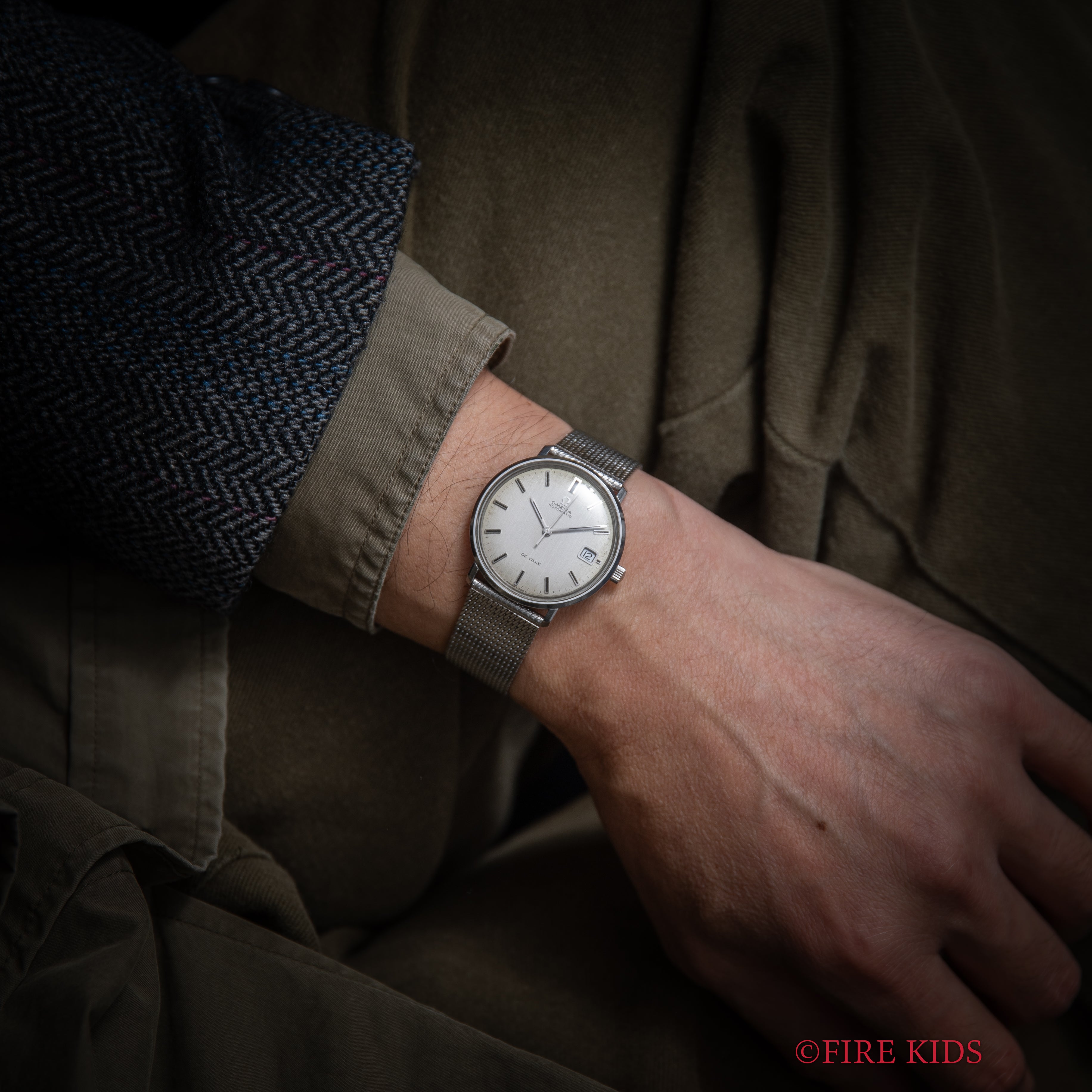 オメガ デヴィル オートマチック 1971年製 Ref.166.003 メッシュブレス付き