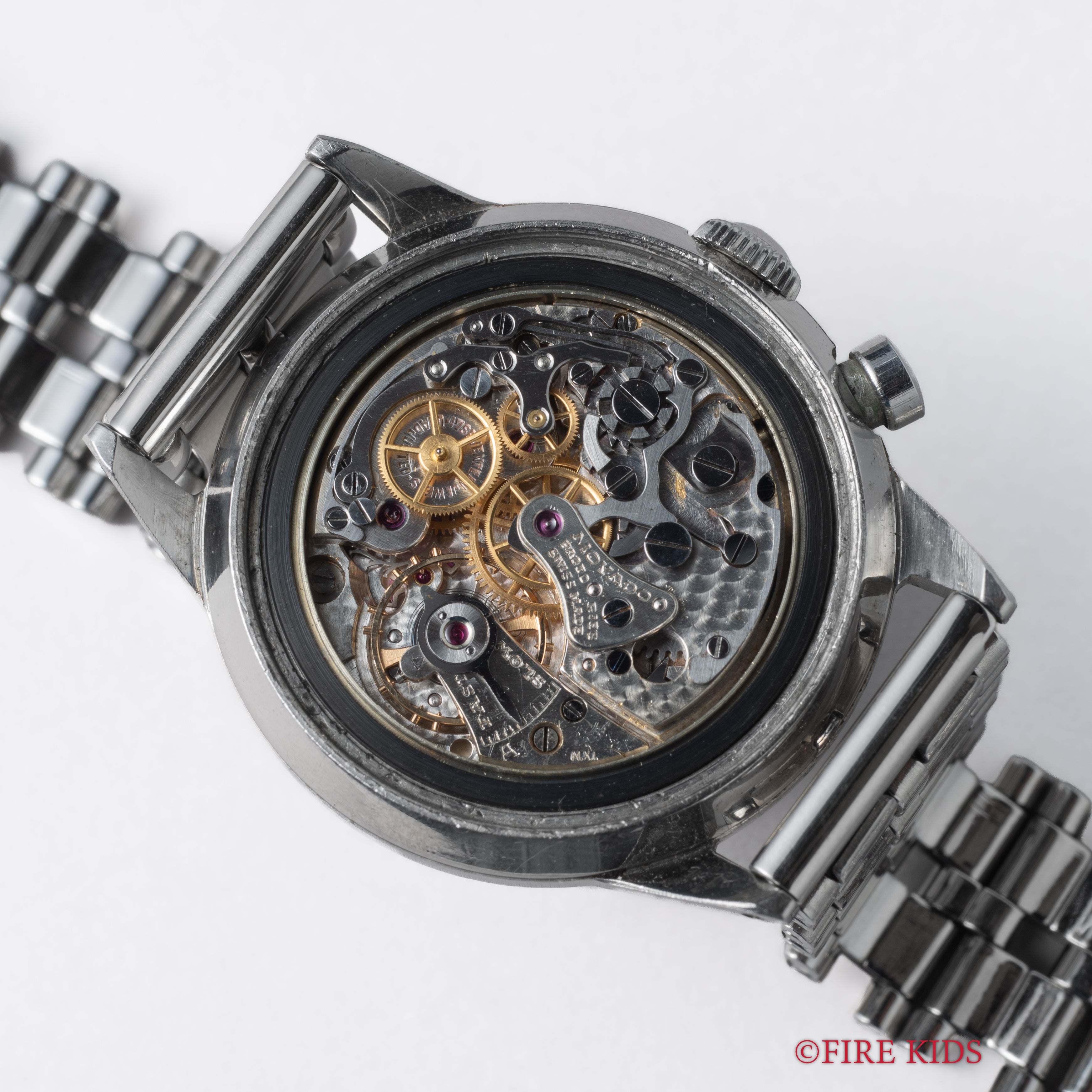 モバード ワンプッシュクロノグラフ 1940年代製 FBケース 手巻き ノンポリッシュ