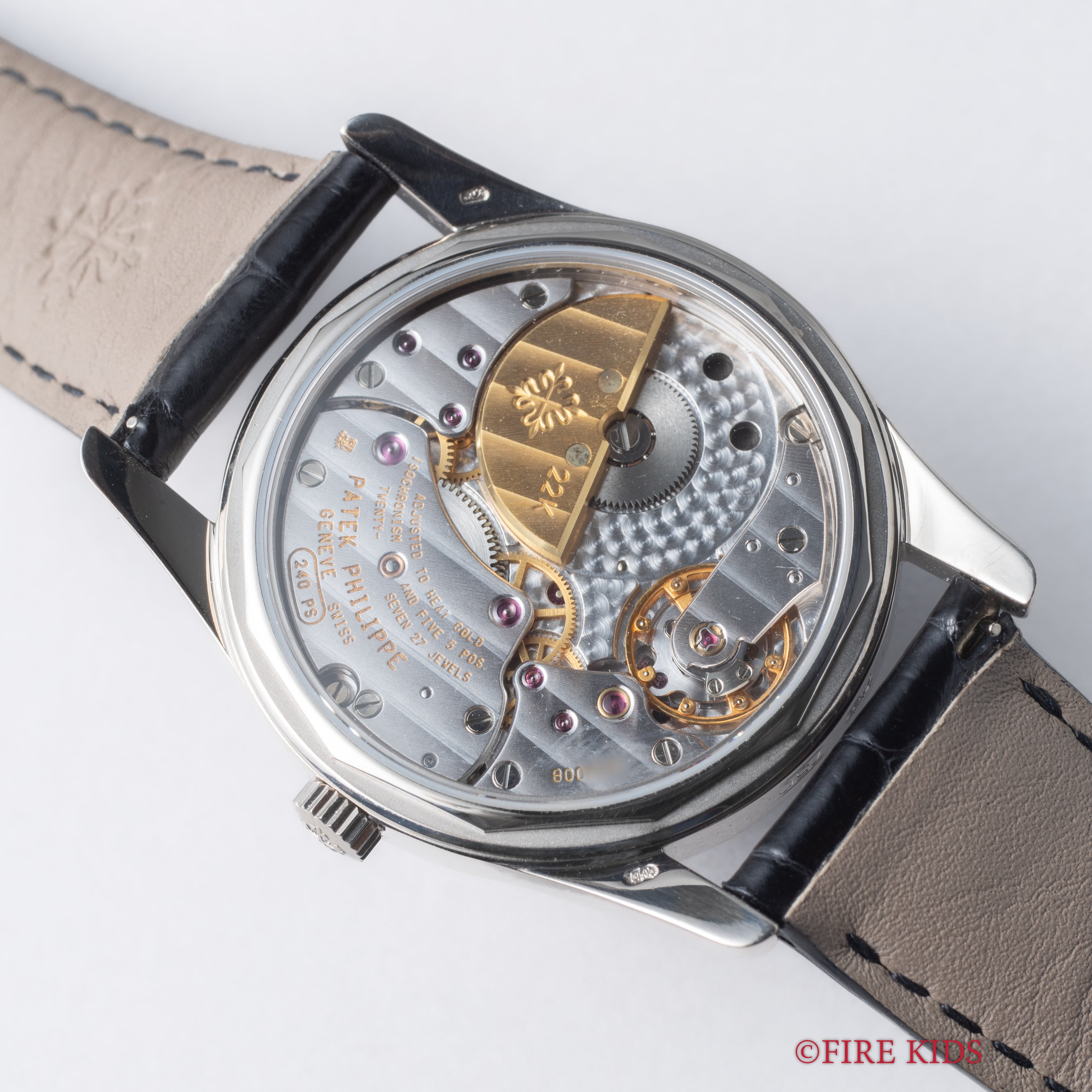 パテック・フィリップ カラトラバ 1990年代製 Ref.5000 Cal.240PS 純正18KWG製Dバックル付き