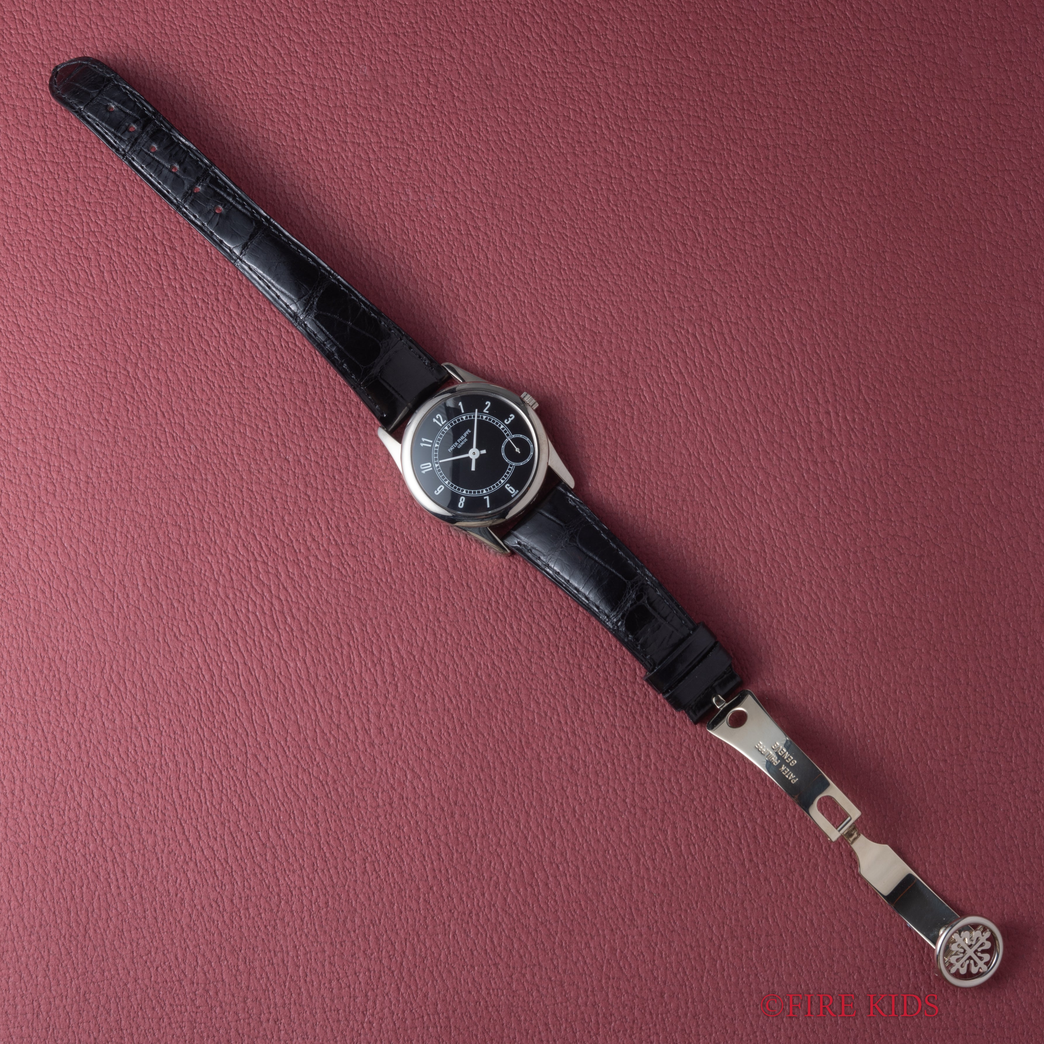 パテック・フィリップ カラトラバ 1990年代製 Ref.5000 Cal.240PS 純正18KWG製Dバックル付き